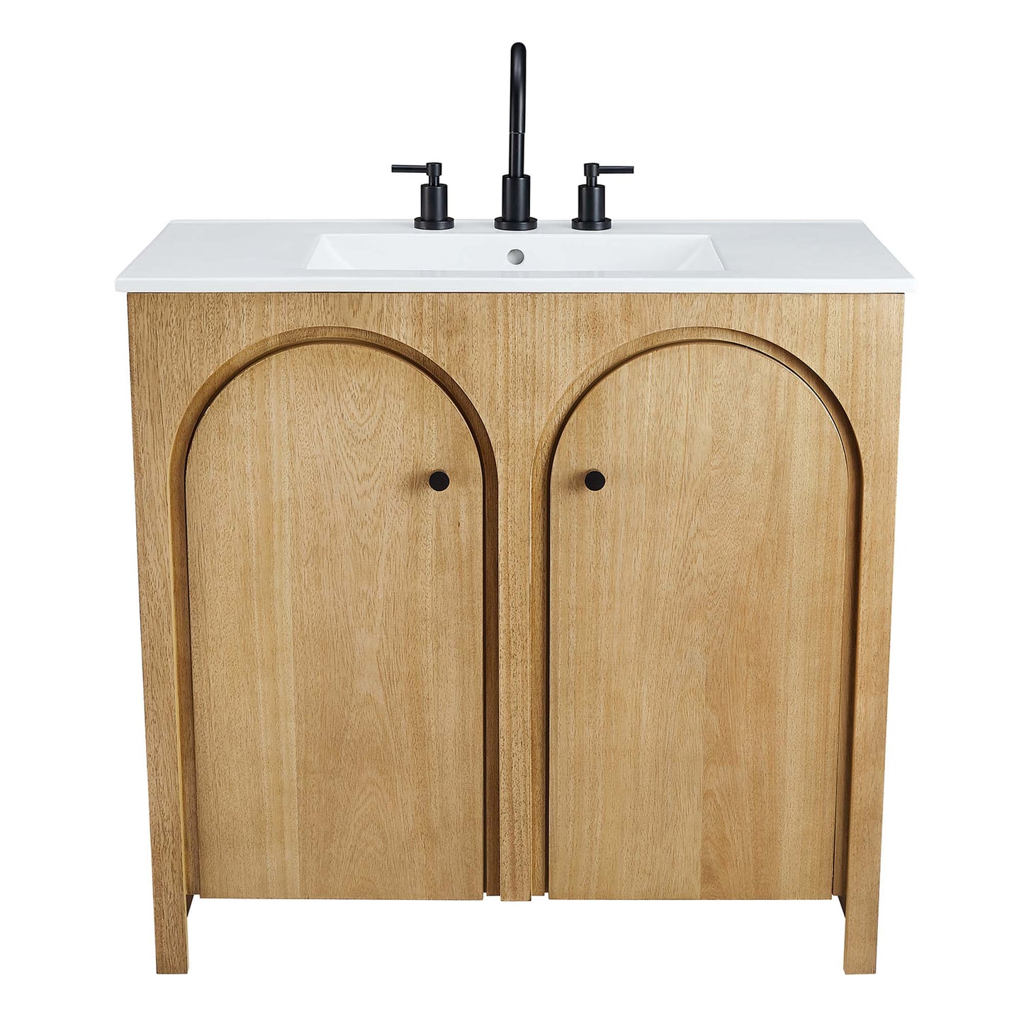 Appia 36" Bathroom Vanity by Modway EEI-6790-OAK-WHI