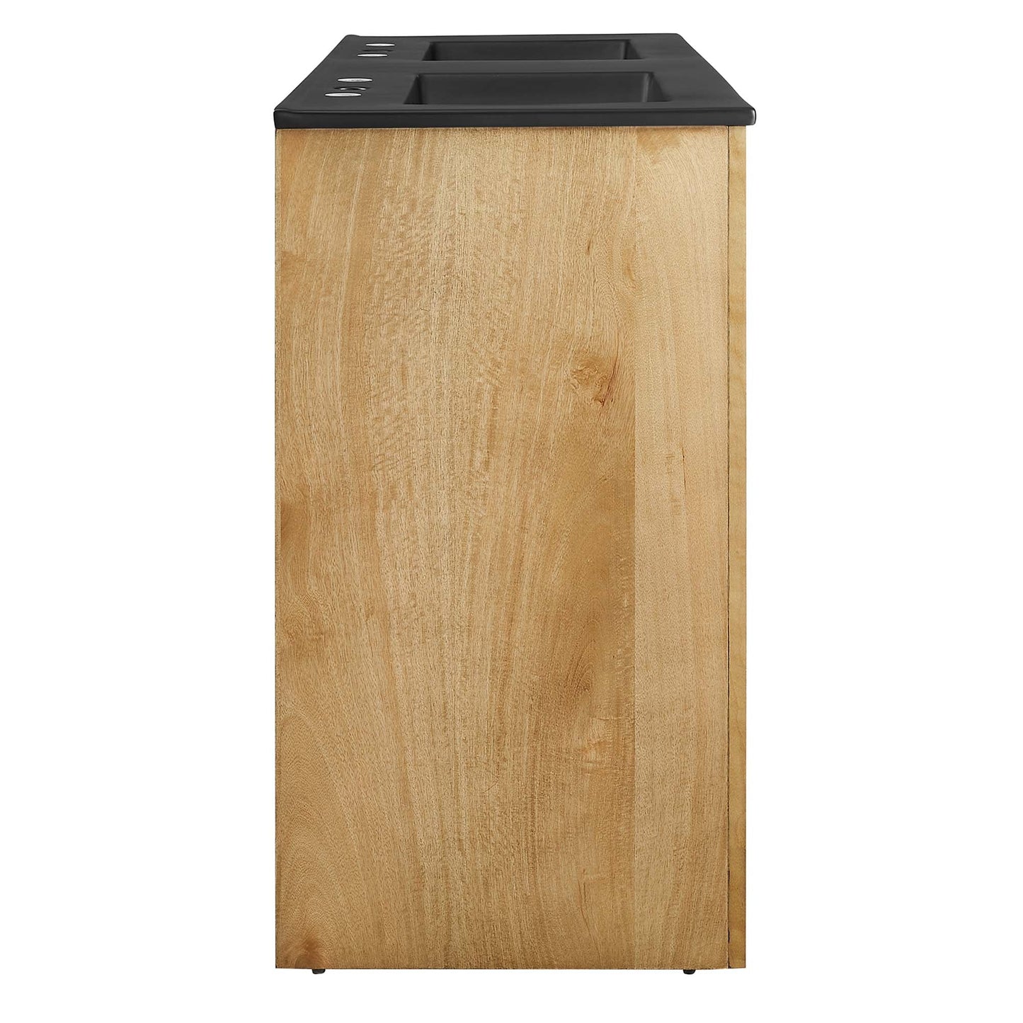 Appia 48" Double Sink Bathroom Vanity by Modway EEI-6793-OAK-BLK