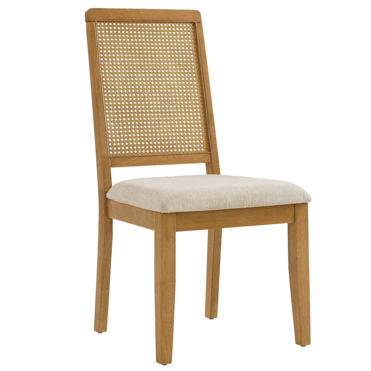 Arlo Faux Rattan and Wood Dining Side Chairs Set of 2 by Modway EEI-6803-NAT-NAT-HLB