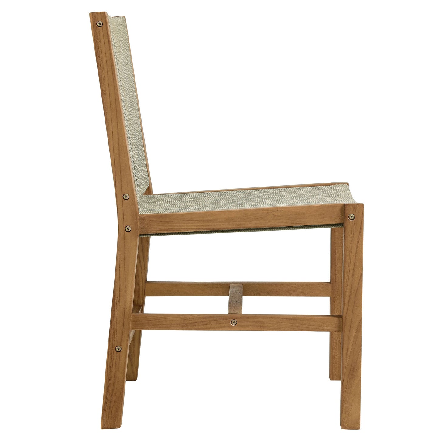 Vienna 5-Piece Outdoor Patio Teak and Rope Dining Set with Armless Chairs by Modway EEI-6934-NAT-NAT