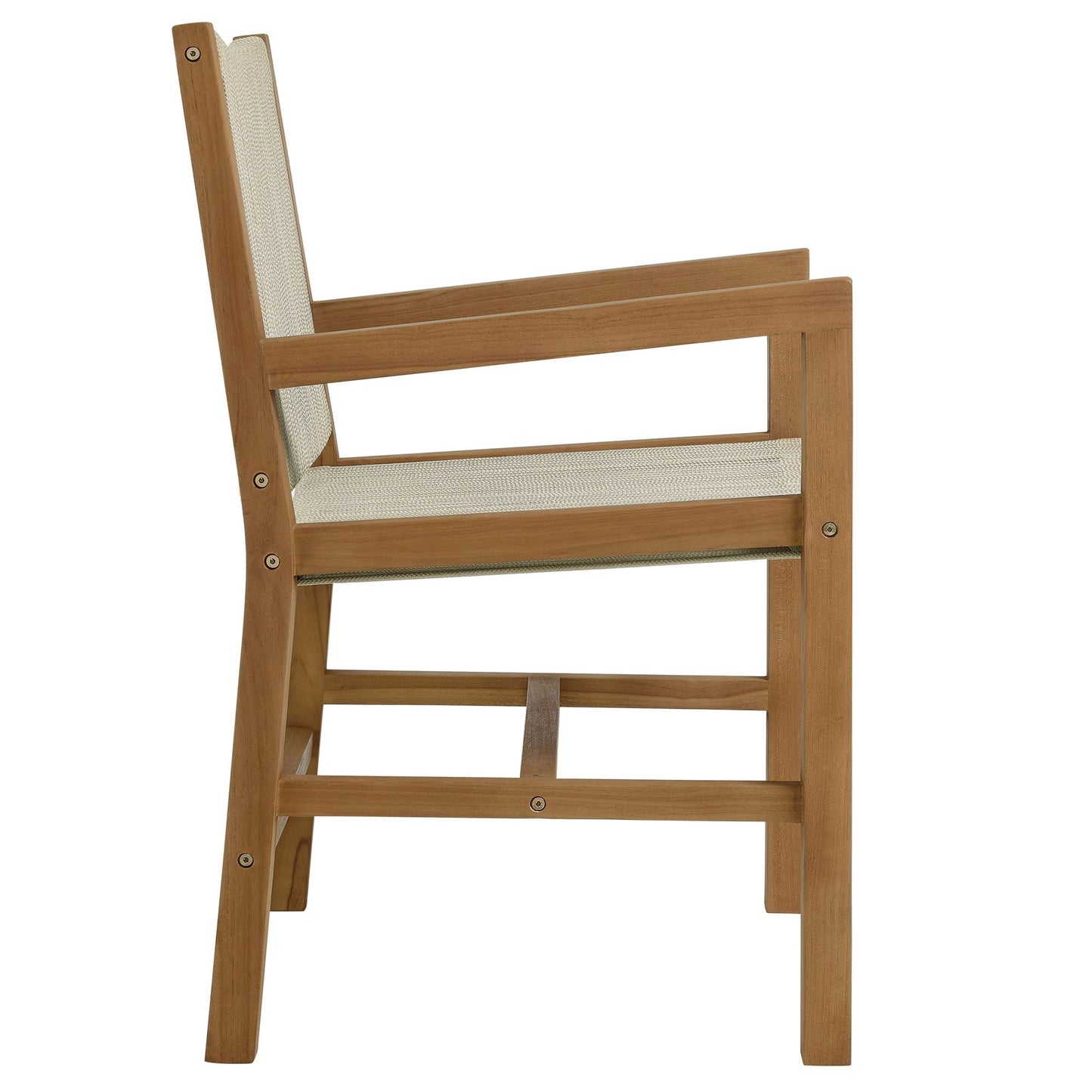 Vienna 7-Piece Outdoor Patio Teak and Rope Dining Set by Modway EEI-6928-NAT-NAT