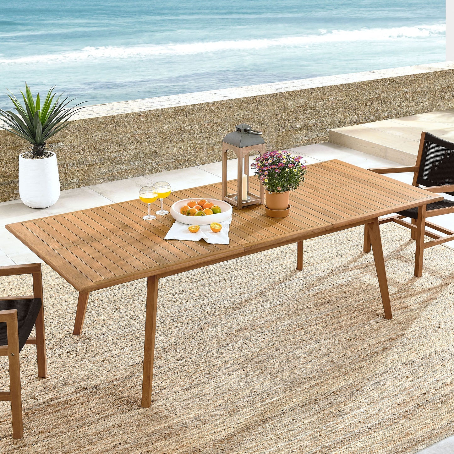 Vienna Outdoor Patio Teak Wood Dining Table by Modway