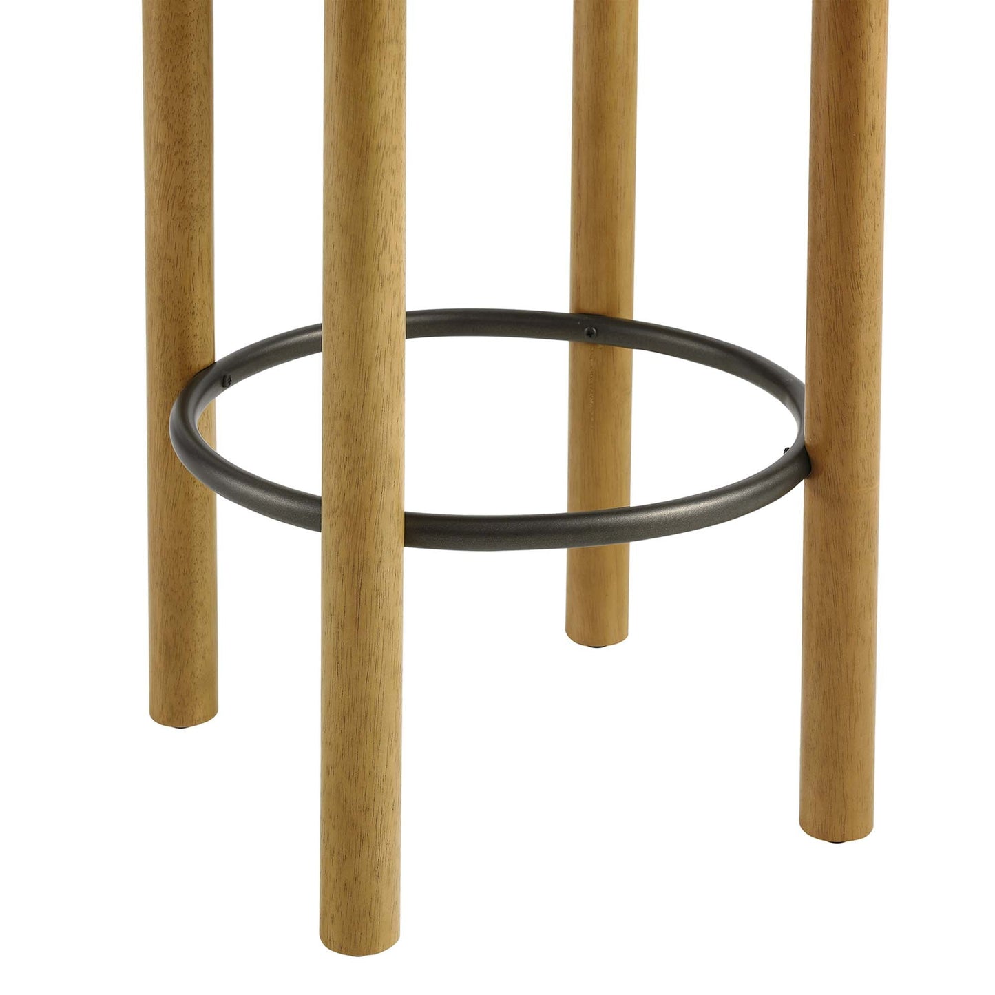 Fable Boucle Fabric Counter Stools Set of 2 by Modway EEI-6818-OAK-IVO