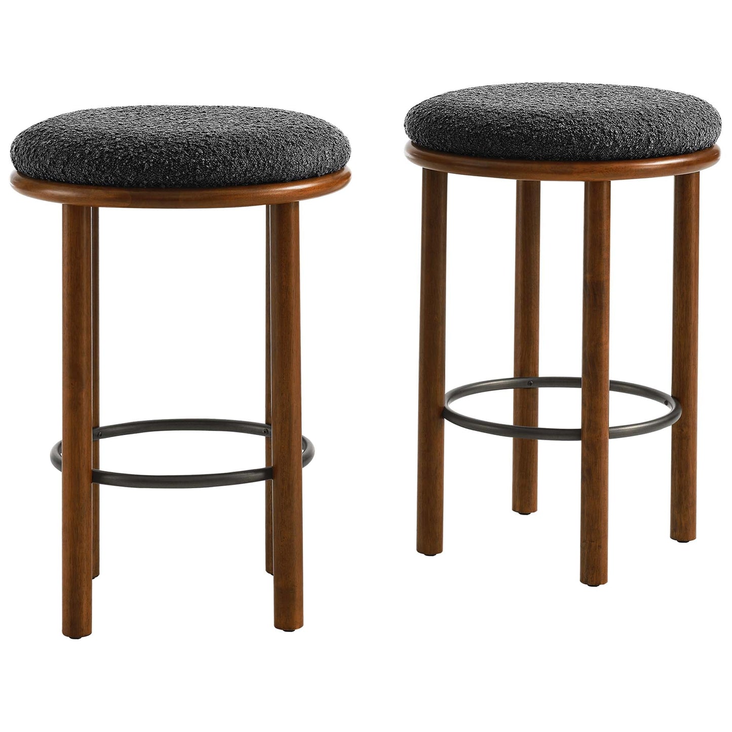 Fable Boucle Fabric Counter Stools Set of 2 by Modway EEI-6818-WAL-CHA