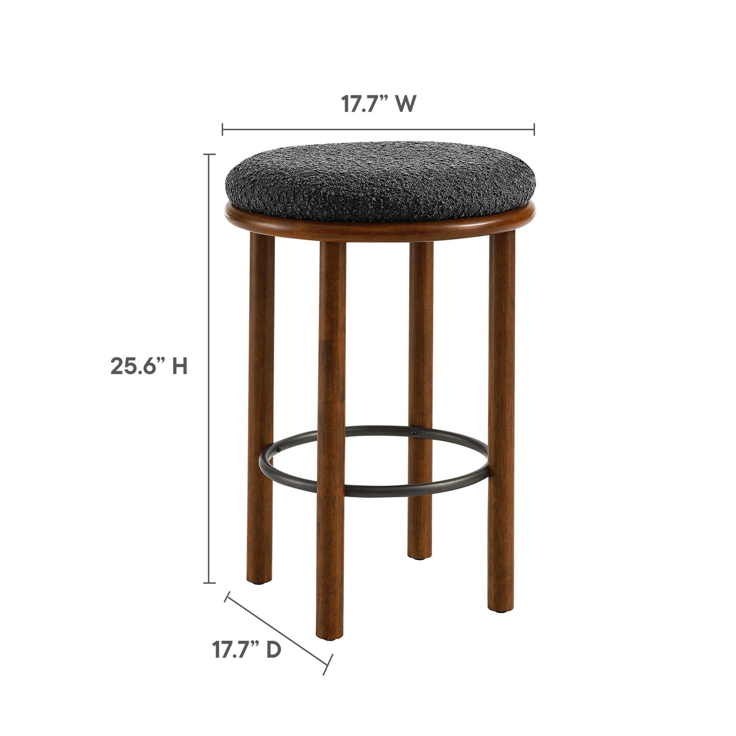 Fable Boucle Fabric Counter Stools Set of 2 by Modway EEI-6818-WAL-CHA