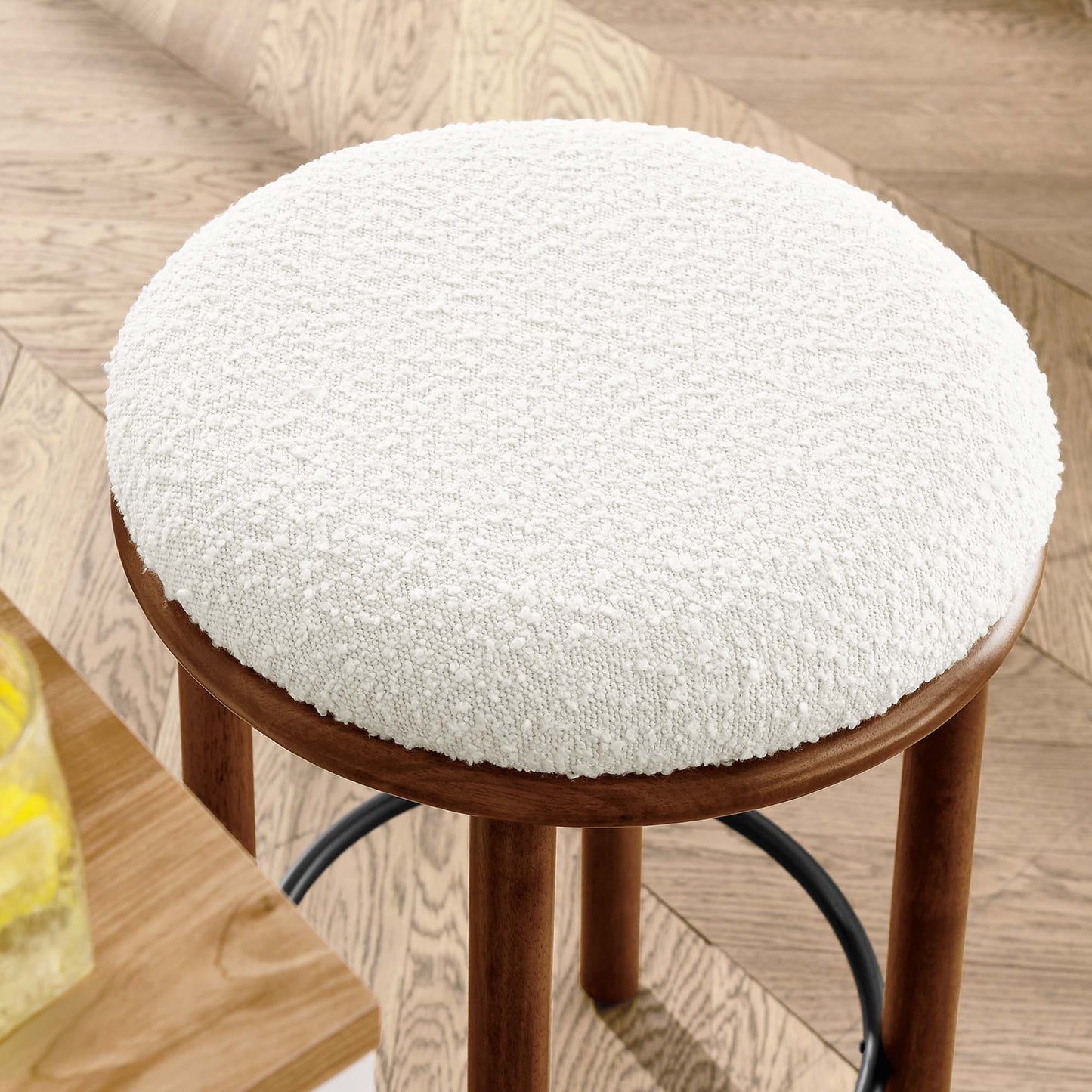 Fable Boucle Fabric Counter Stools Set of 2 by Modway EEI-6818-WAL-IVO