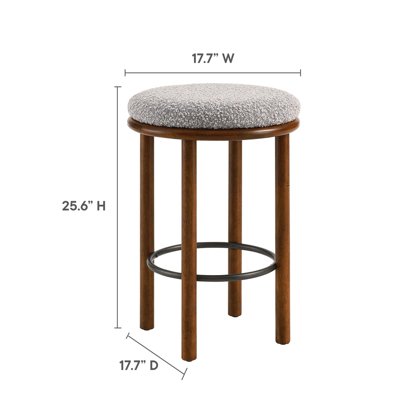 Fable Boucle Fabric Counter Stools Set of 2 by Modway EEI-6818-WAL-TAU