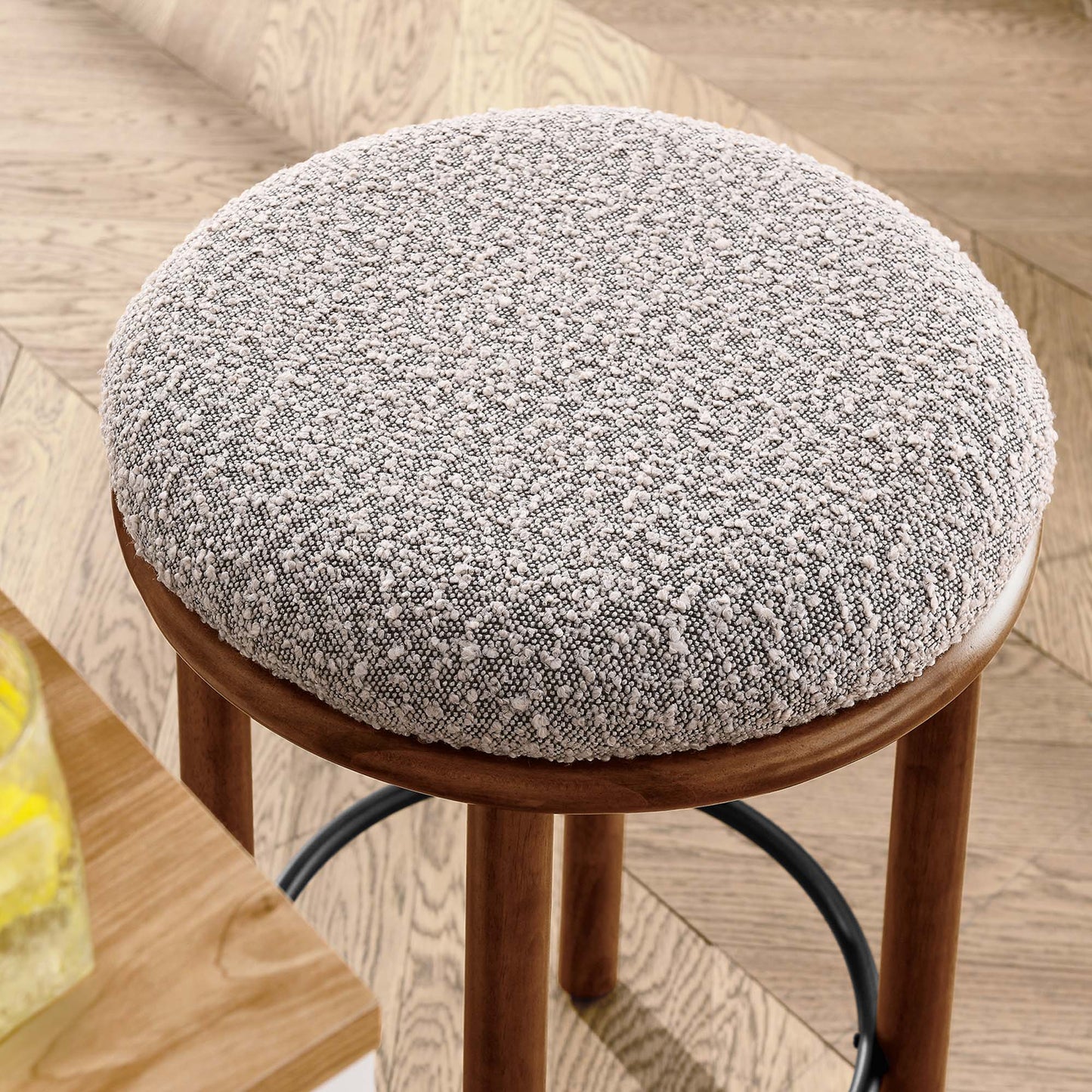 Fable Boucle Fabric Counter Stools Set of 2 by Modway EEI-6818-WAL-TAU