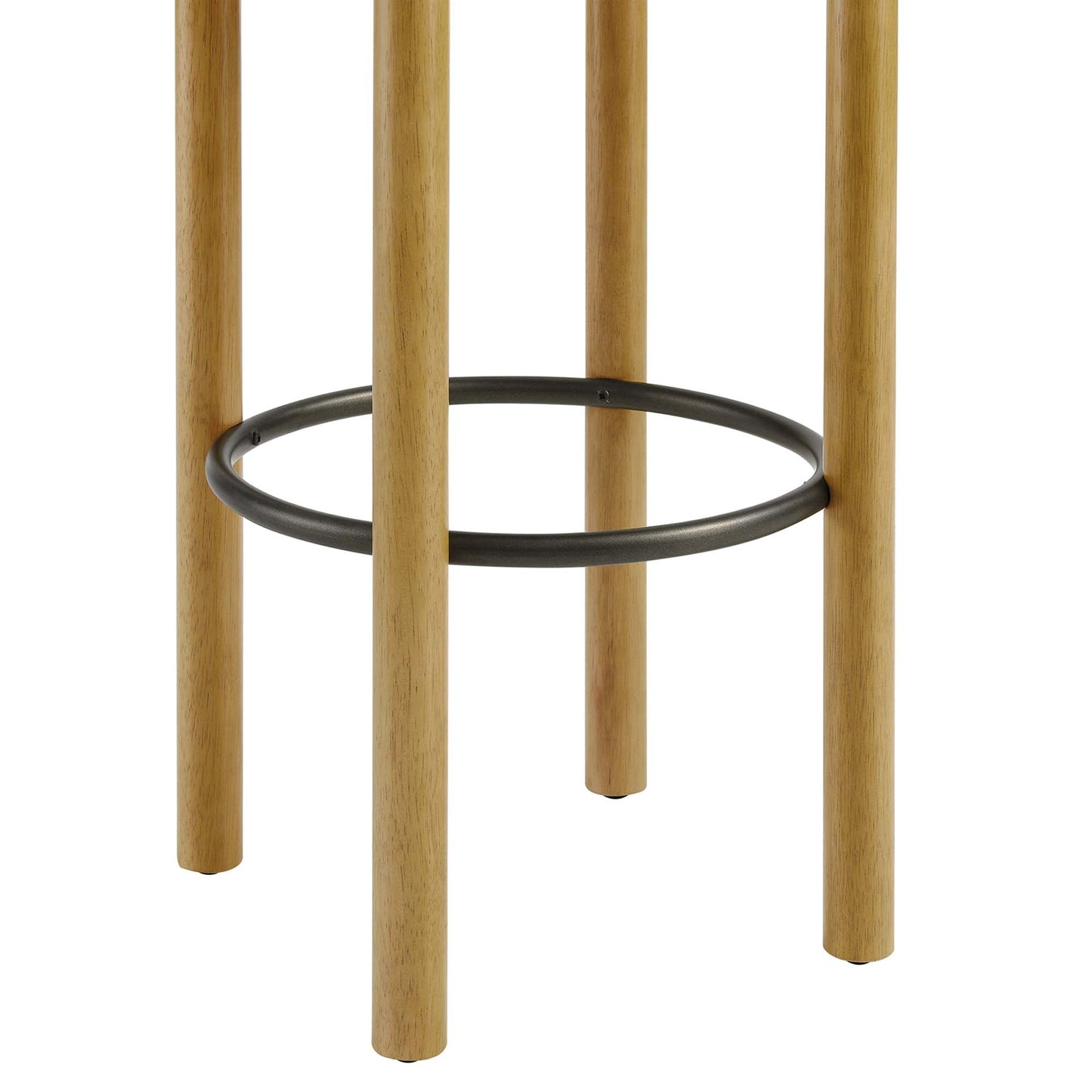 Fable Boucle Fabric Bar Stools Set of 2 by Modway EEI-6819-OAK-IVO