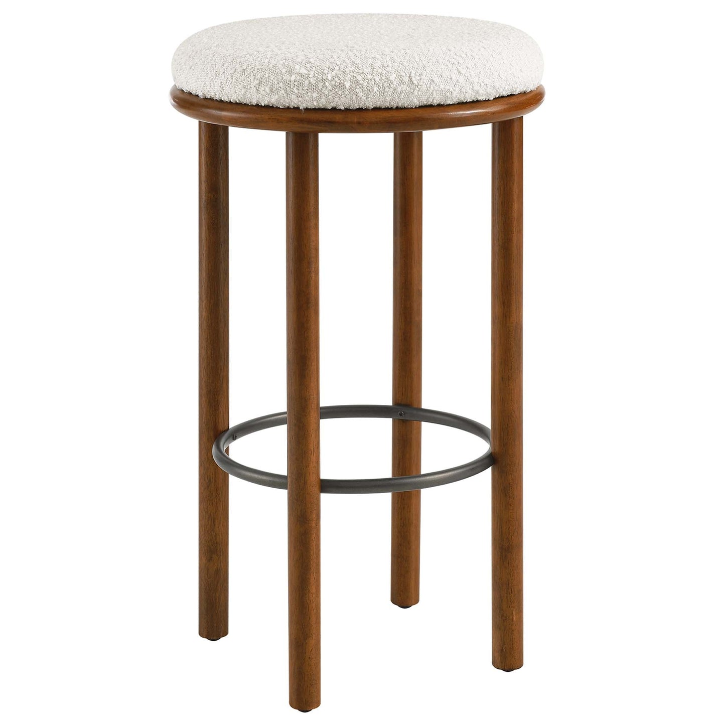 Fable Boucle Fabric Bar Stools Set of 2 by Modway EEI-6819-WAL-IVO