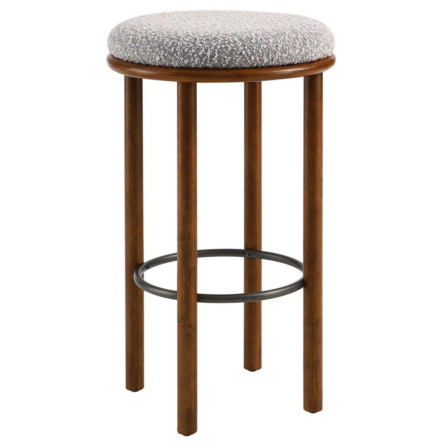 Fable Boucle Fabric Bar Stools Set of 2 by Modway EEI-6819-WAL-TAU
