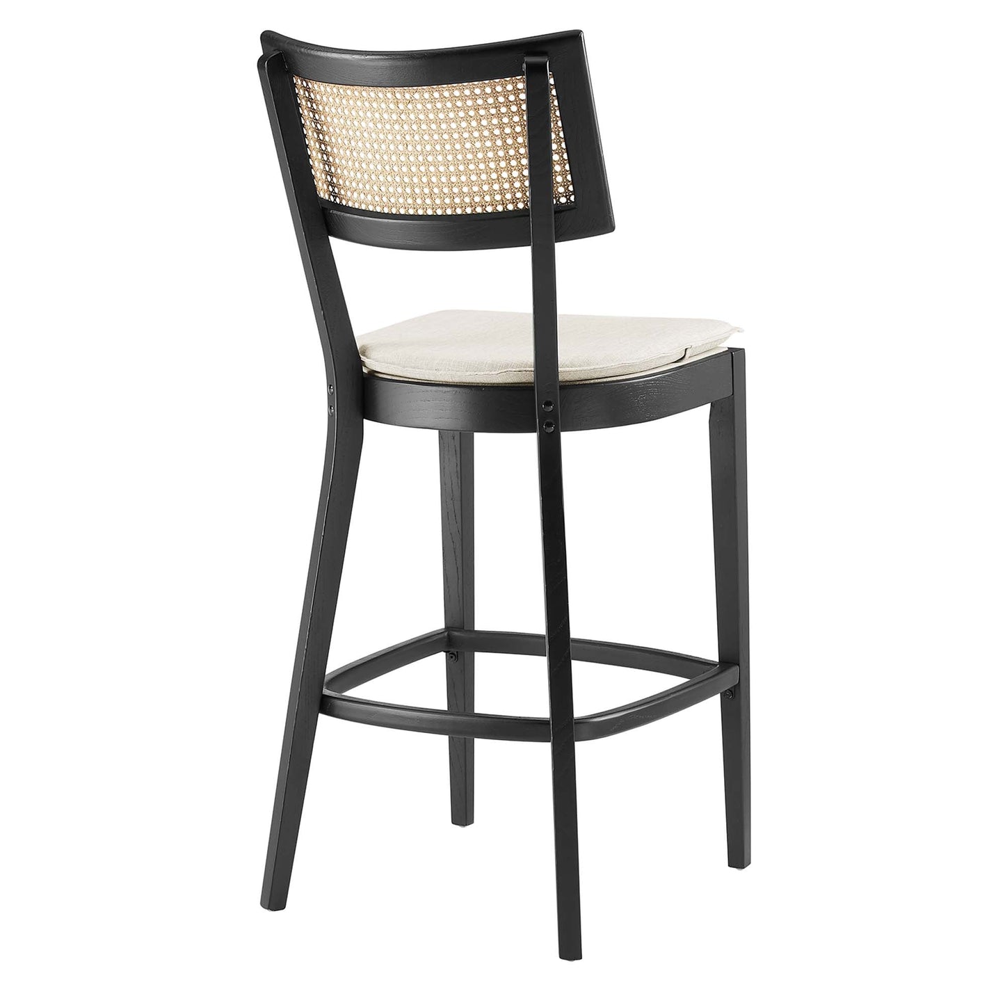 Caledonia Wood Bar Stools Set of 2 by Modway EEI-6820-BLK-BEI