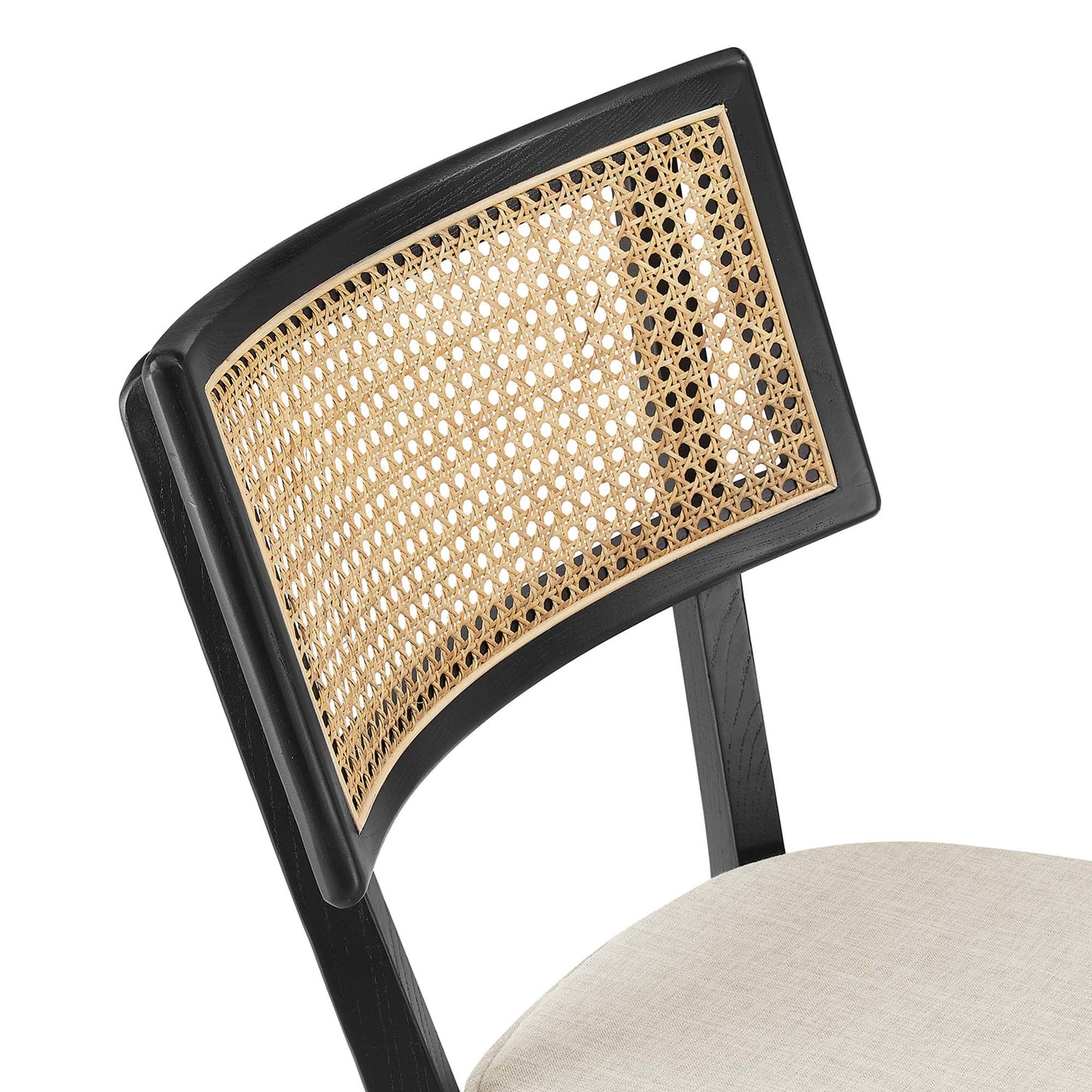 Caledonia Wood Bar Stools Set of 2 by Modway EEI-6820-BLK-BEI