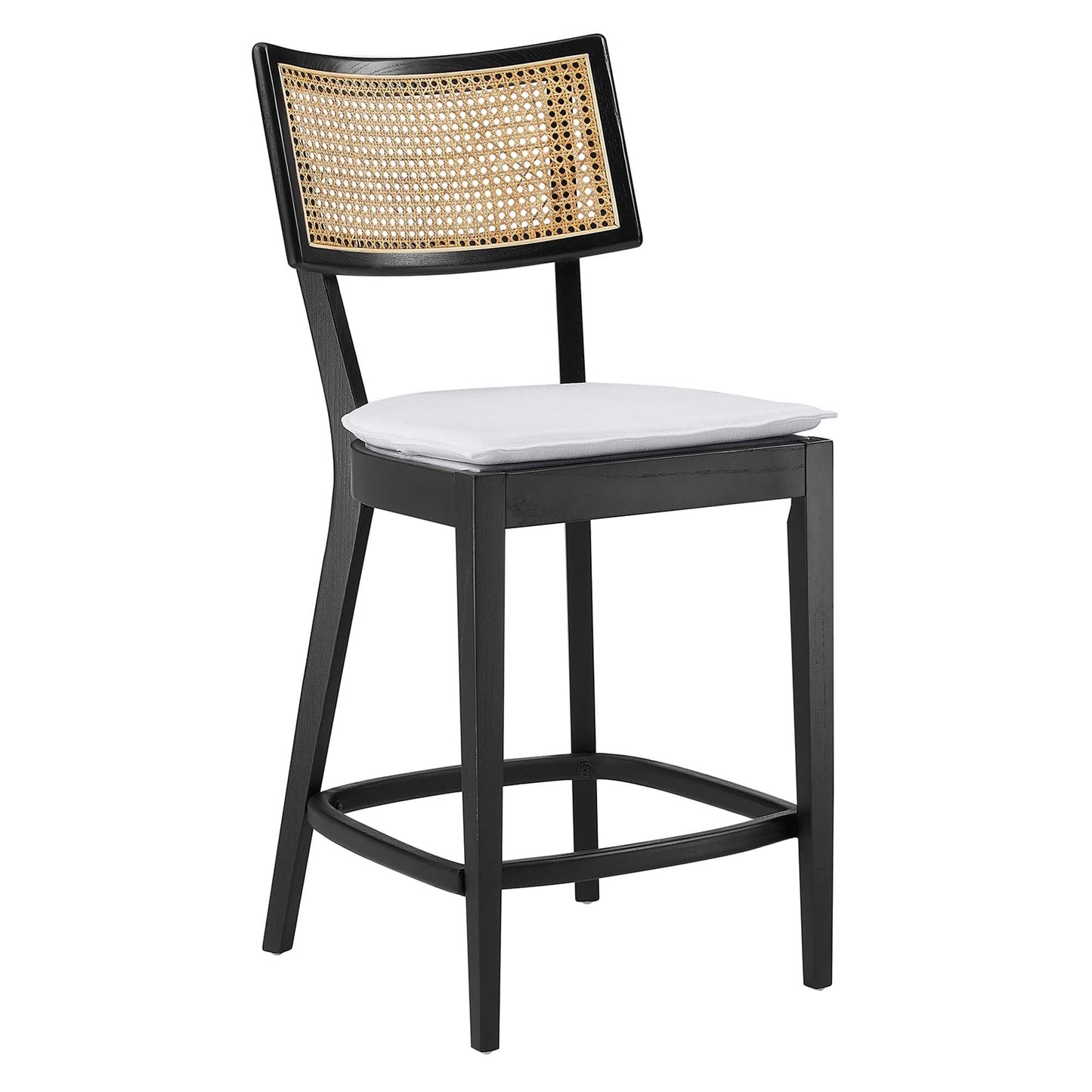 Caledonia Wood Counter Stools Set of 2 by Modway EEI-6821-BLK-WHI