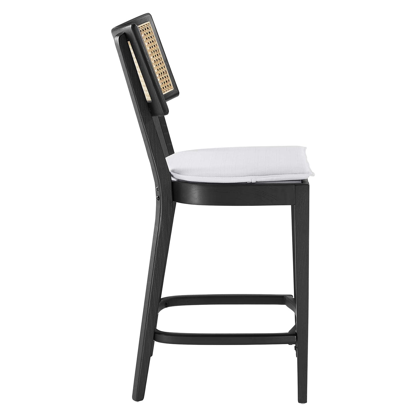 Caledonia Wood Counter Stools Set of 2 by Modway EEI-6821-BLK-WHI