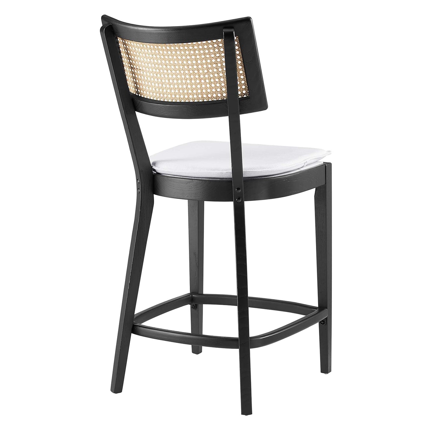 Caledonia Wood Counter Stools Set of 2 by Modway EEI-6821-BLK-WHI