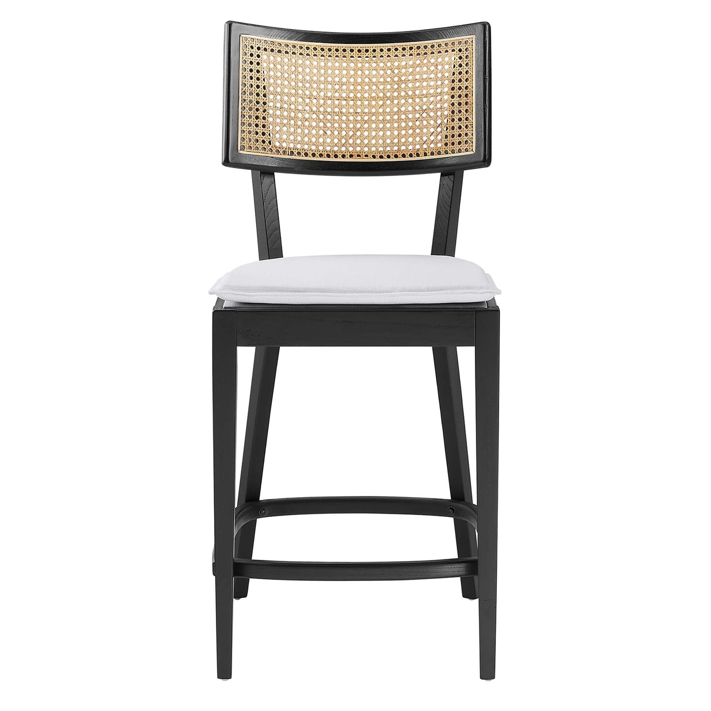 Caledonia Wood Counter Stools Set of 2 by Modway EEI-6821-BLK-WHI