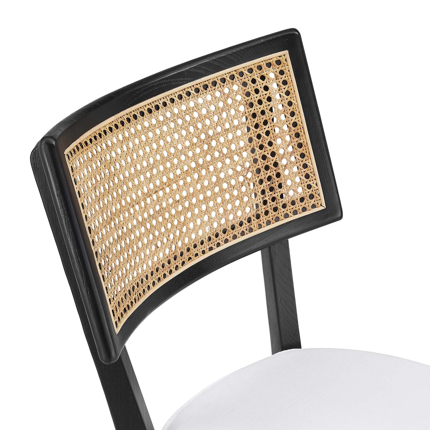 Caledonia Wood Counter Stools Set of 2 by Modway EEI-6821-BLK-WHI