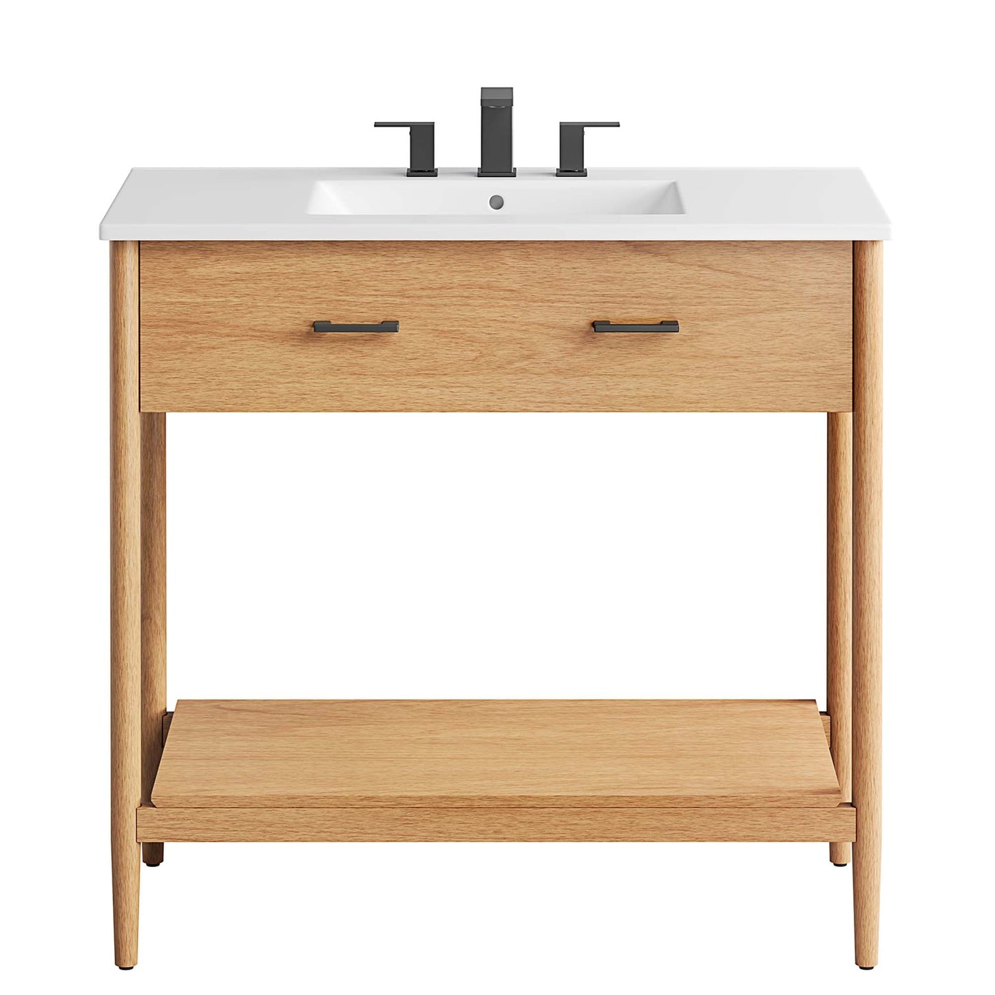 Zaire 36" Bathroom Vanity by Modway EEI-6822-NAT-WHI