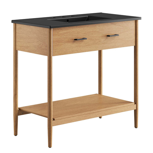 Zaire 36" Bathroom Vanity by Modway EEI-6823-NAT-BLK