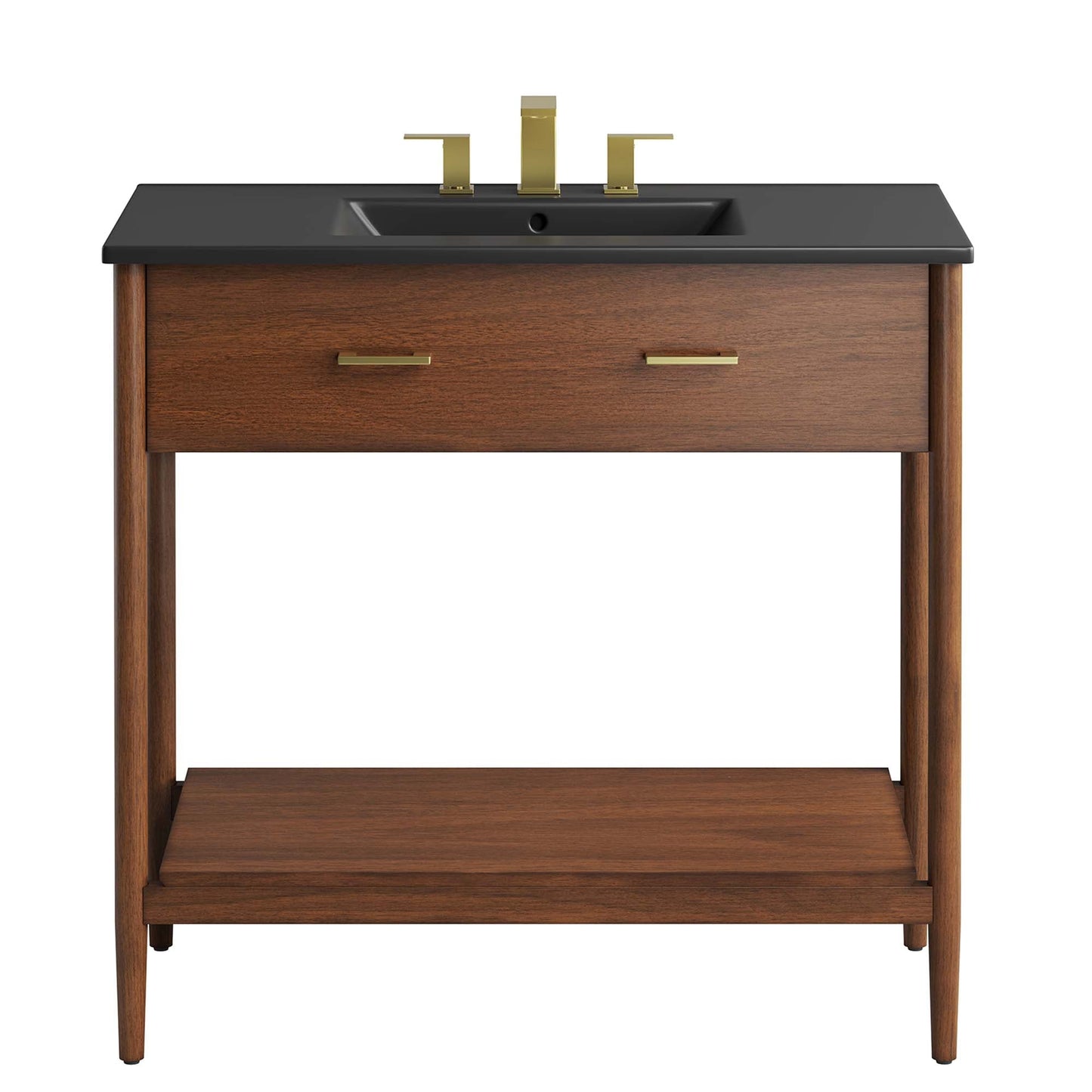 Zaire 36" Bathroom Vanity by Modway EEI-6823-WAL-BLK