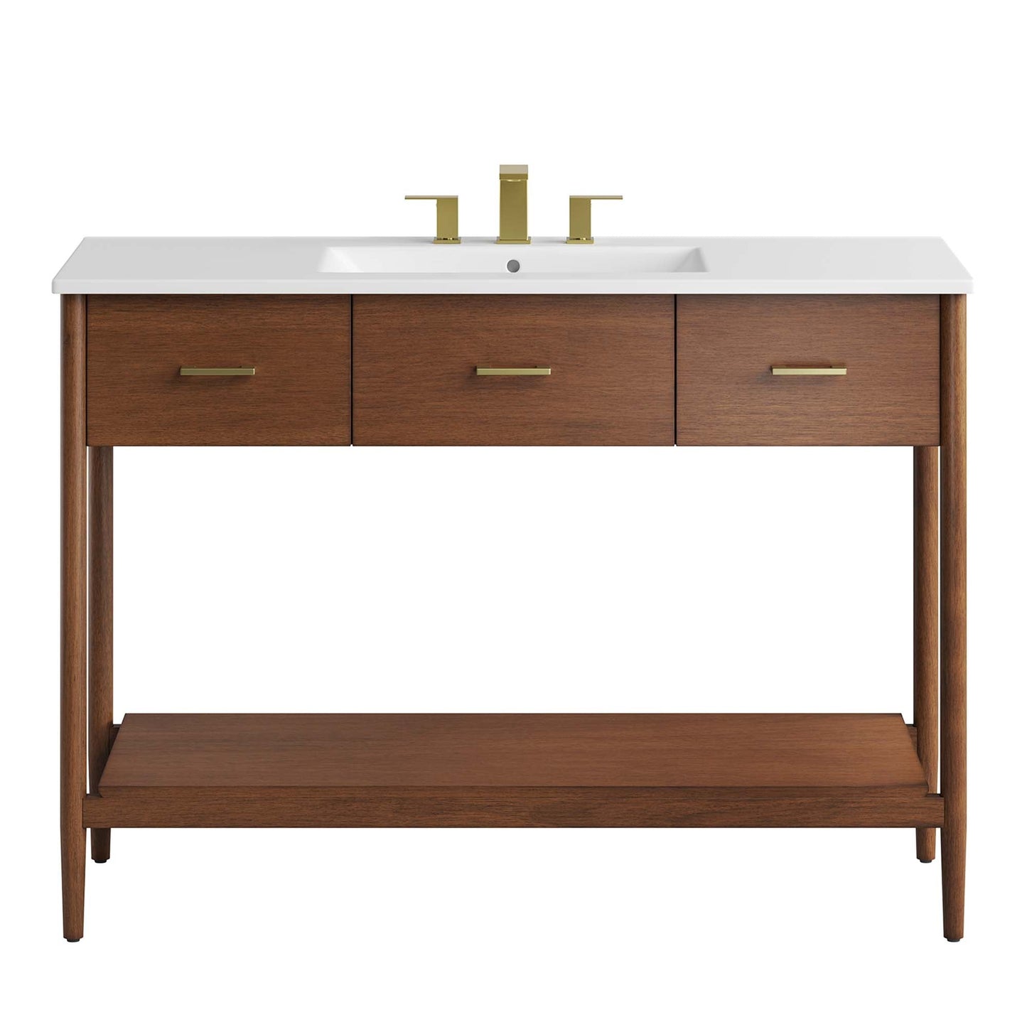 Zaire 48" Single Sink Bathroom Vanity by Modway EEI-6824-WAL-WHI