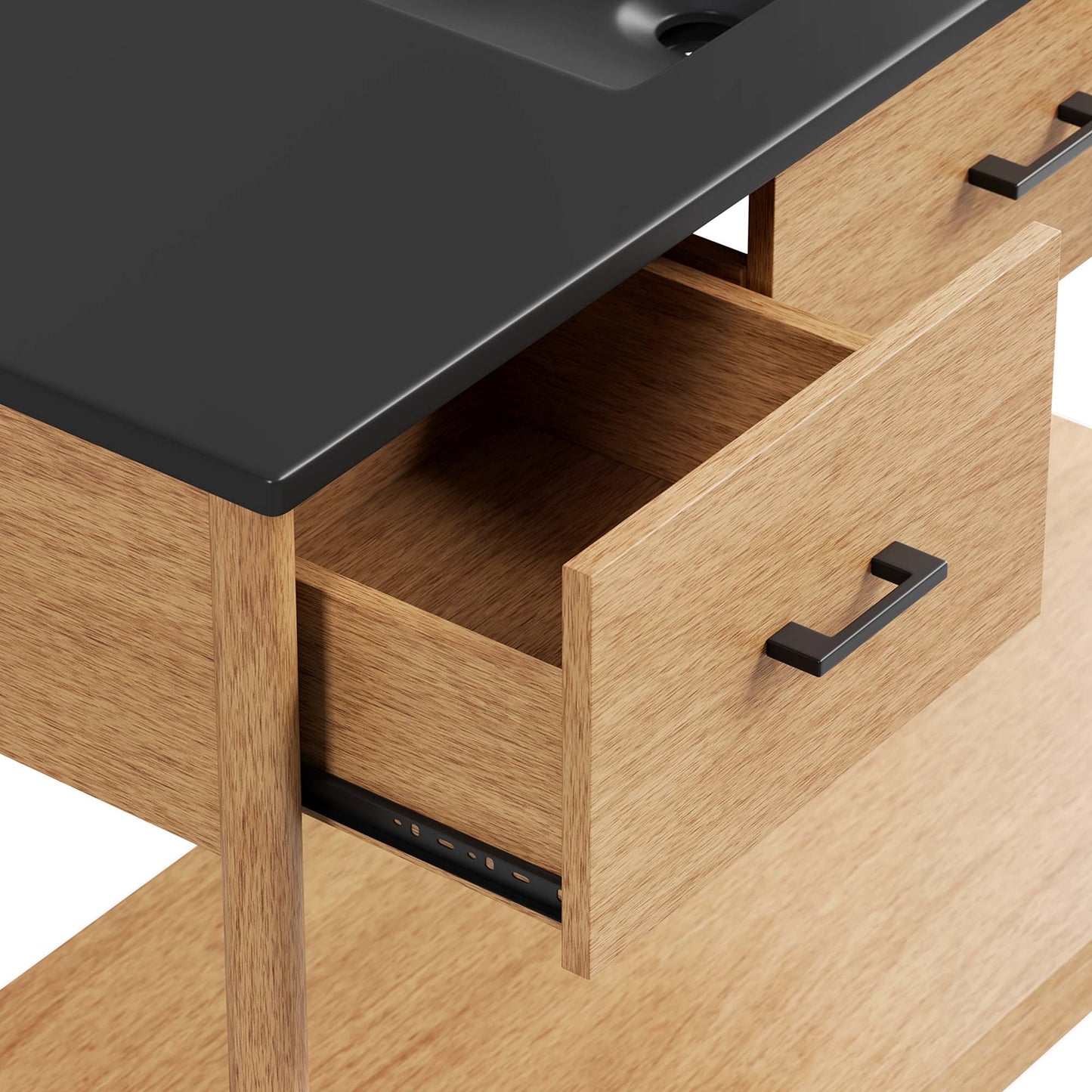 Zaire 48" Single Sink Bathroom Vanity by Modway EEI-6825-NAT-BLK