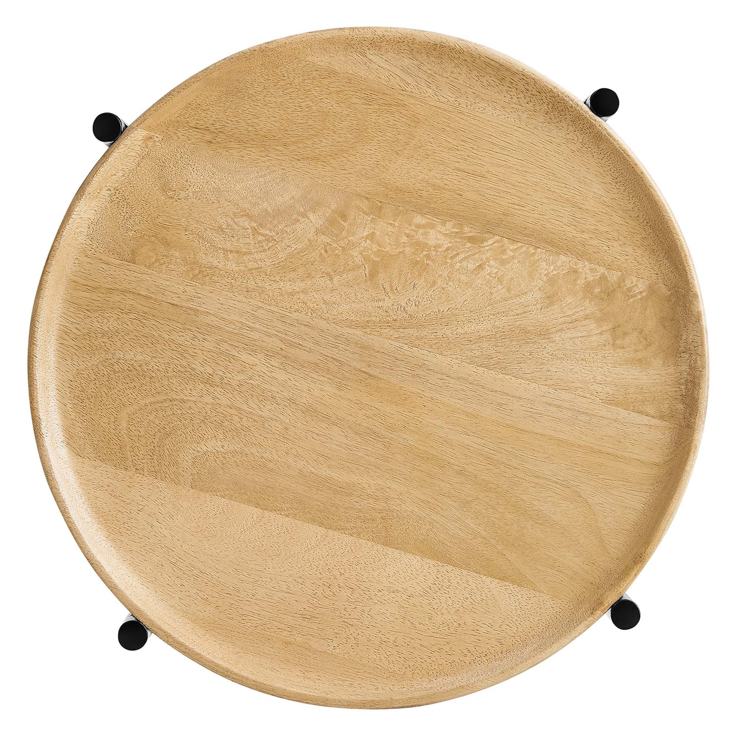 Xilo Round Wood and Metal Side Table by Modway EEI-6832-OAK