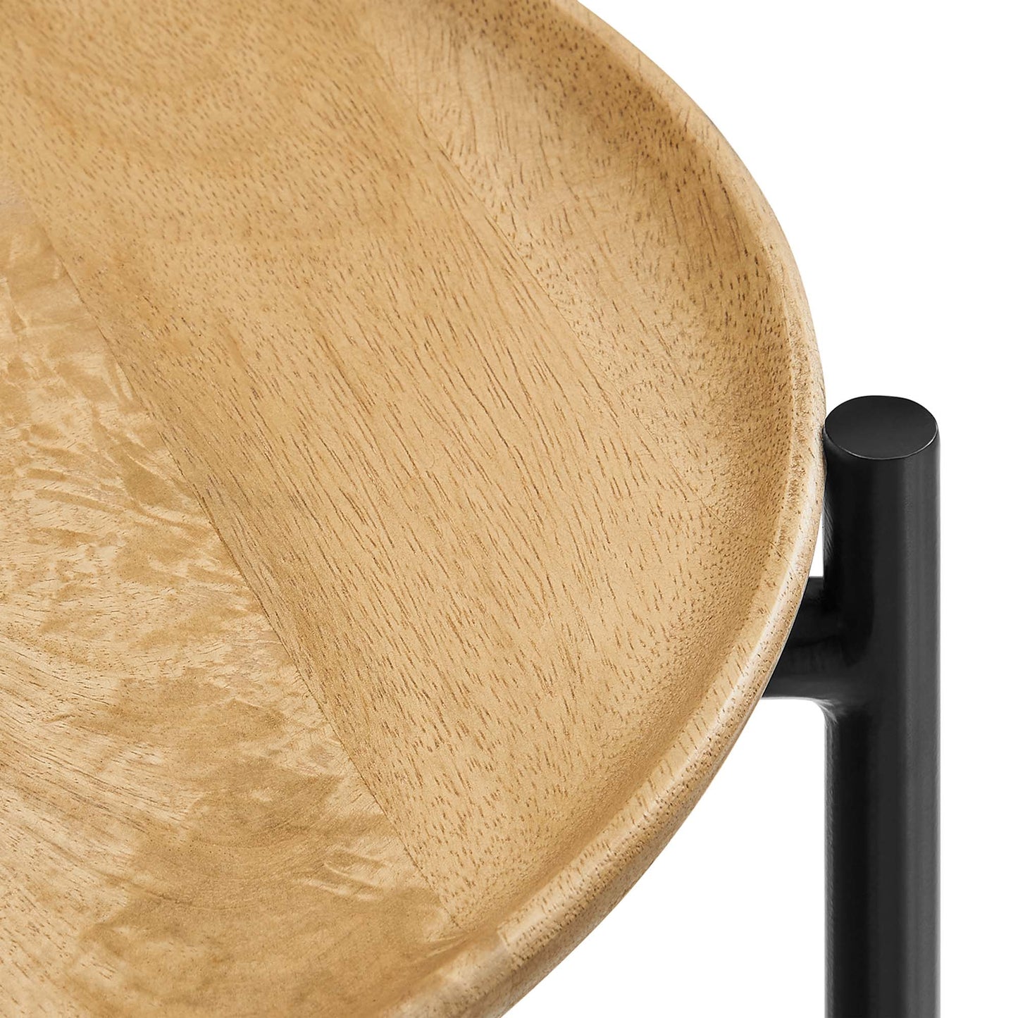 Xilo Round Wood and Metal Side Table by Modway EEI-6832-OAK