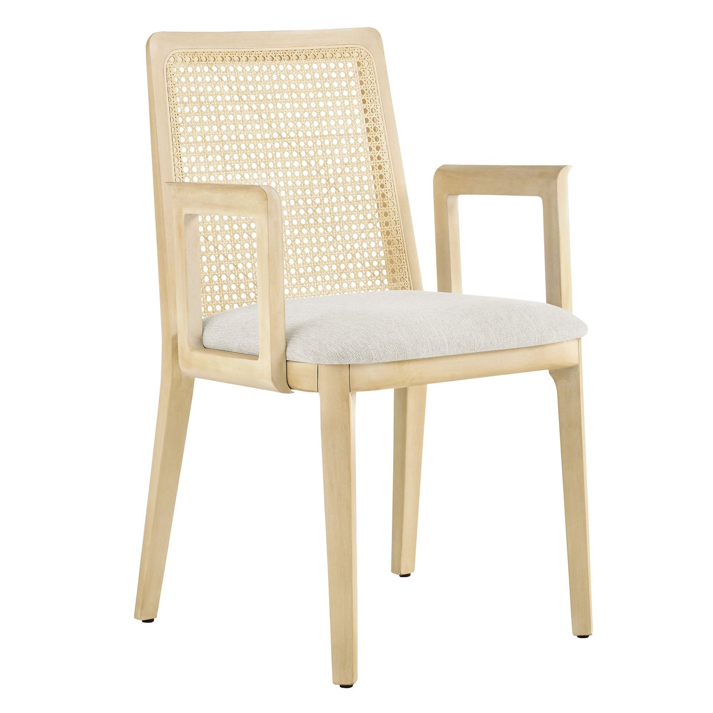 Monarch Wood and Rattan Dining Armchair by Modway