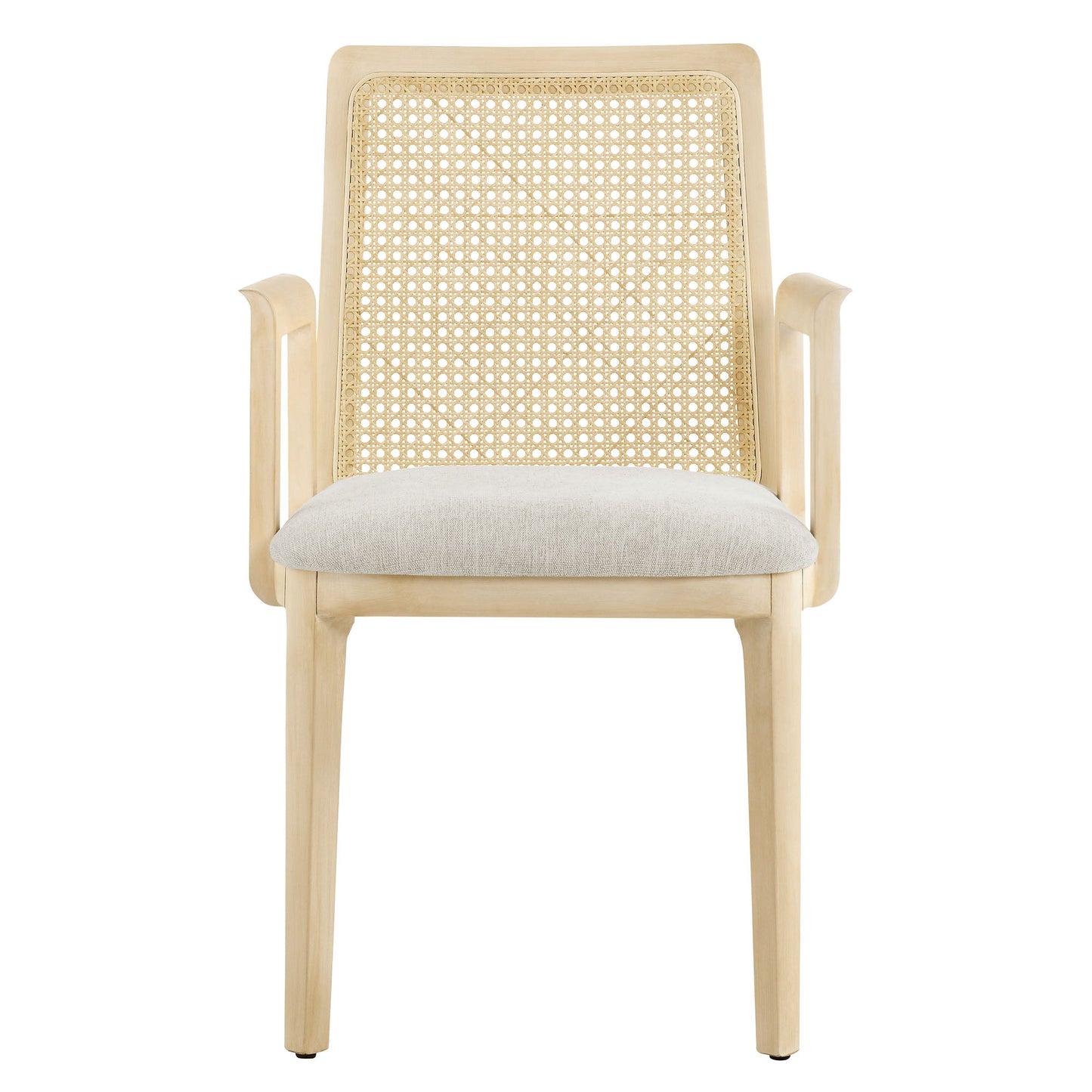 Monarch Wood and Rattan Dining Armchair by Modway