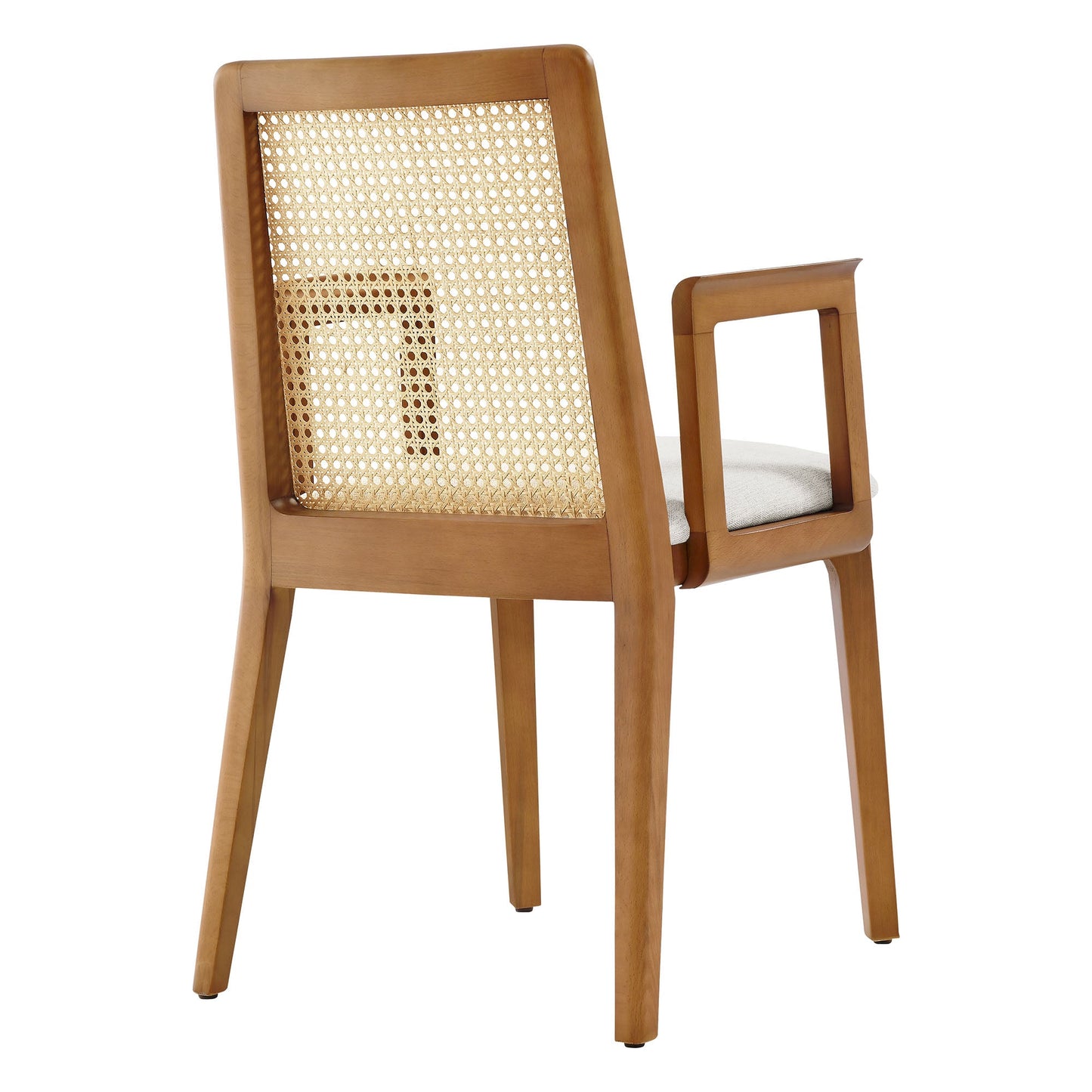 Monarch Wood and Rattan Dining Armchair by Modway