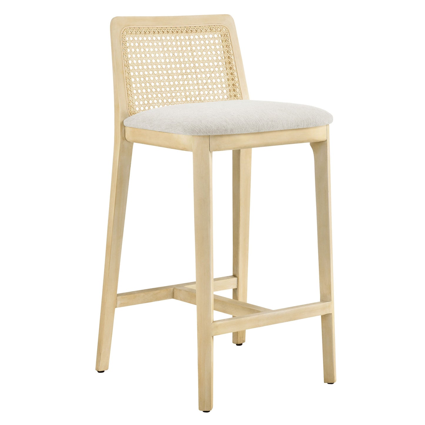 Monarch Wood and Rattan Bar and Counter Stool by Modway