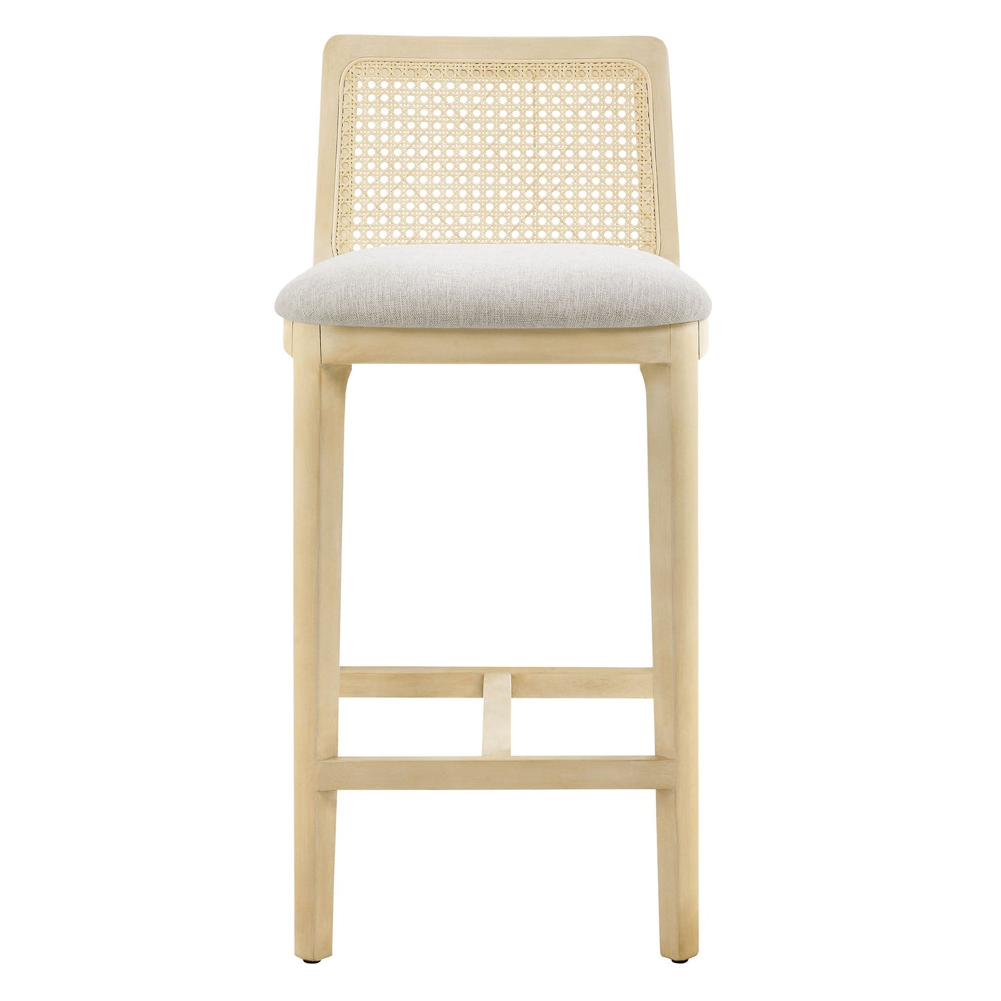 Monarch Wood and Rattan Bar and Counter Stool by Modway