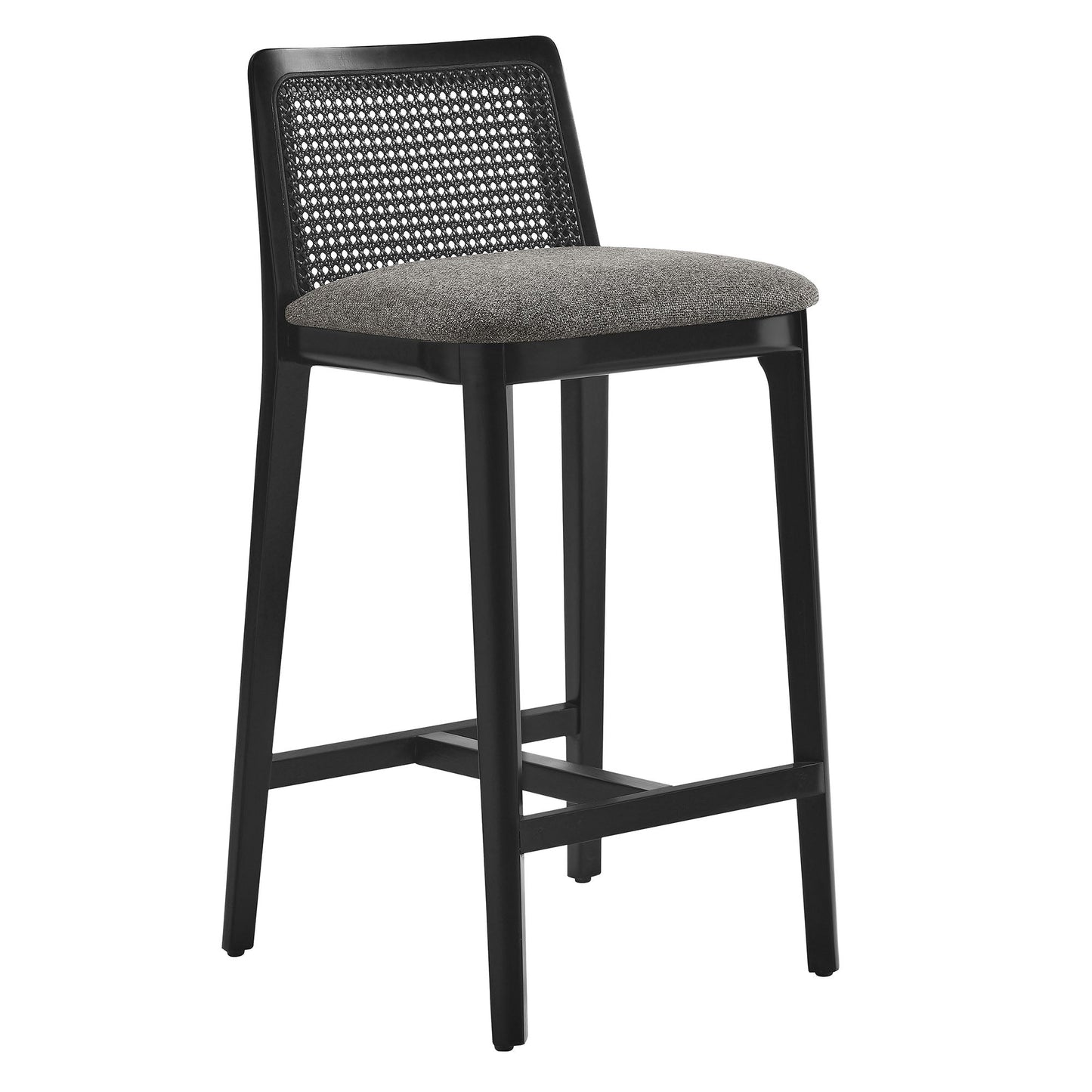 Monarch Wood and Rattan Bar and Counter Stool by Modway