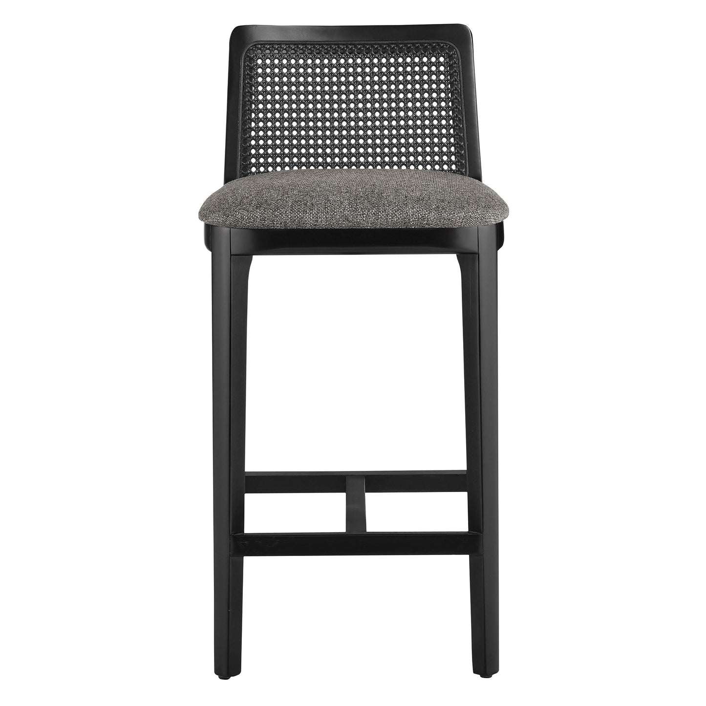 Monarch Wood and Rattan Bar and Counter Stool by Modway