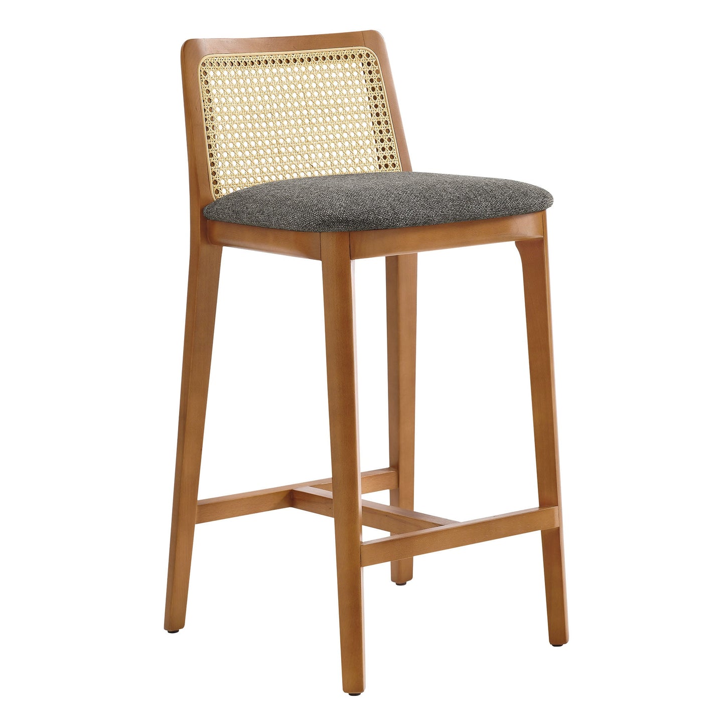 Monarch Wood and Rattan Bar and Counter Stool by Modway