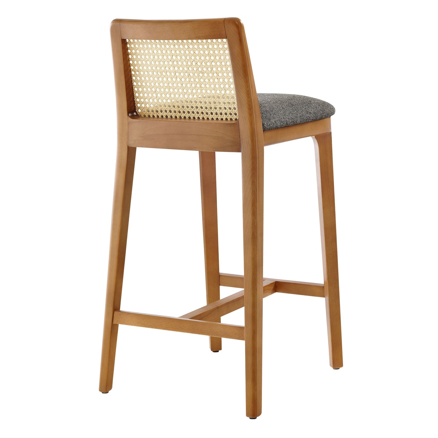 Monarch Wood and Rattan Bar and Counter Stool by Modway