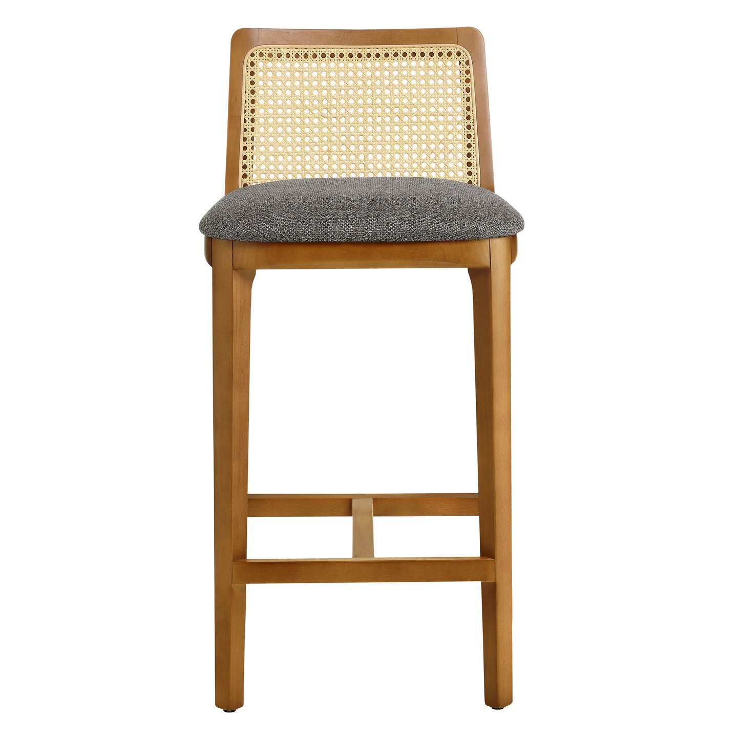 Monarch Wood and Rattan Bar and Counter Stool by Modway