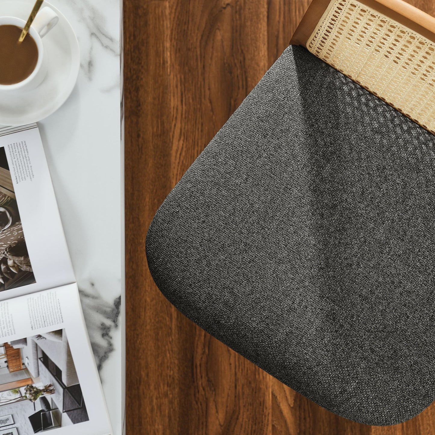 Monarch Wood and Rattan Bar and Counter Stool by Modway