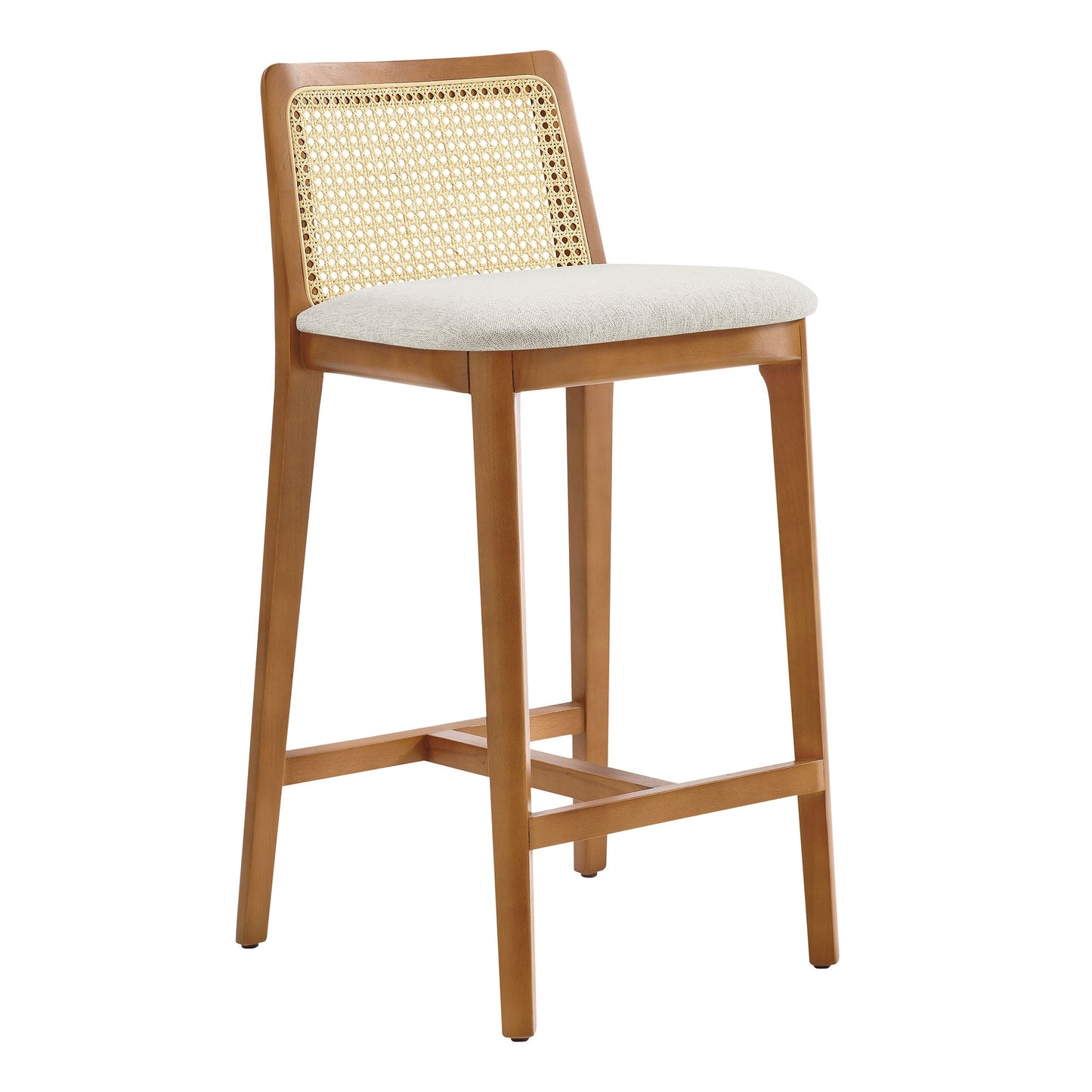 Monarch Wood and Rattan Bar and Counter Stool by Modway