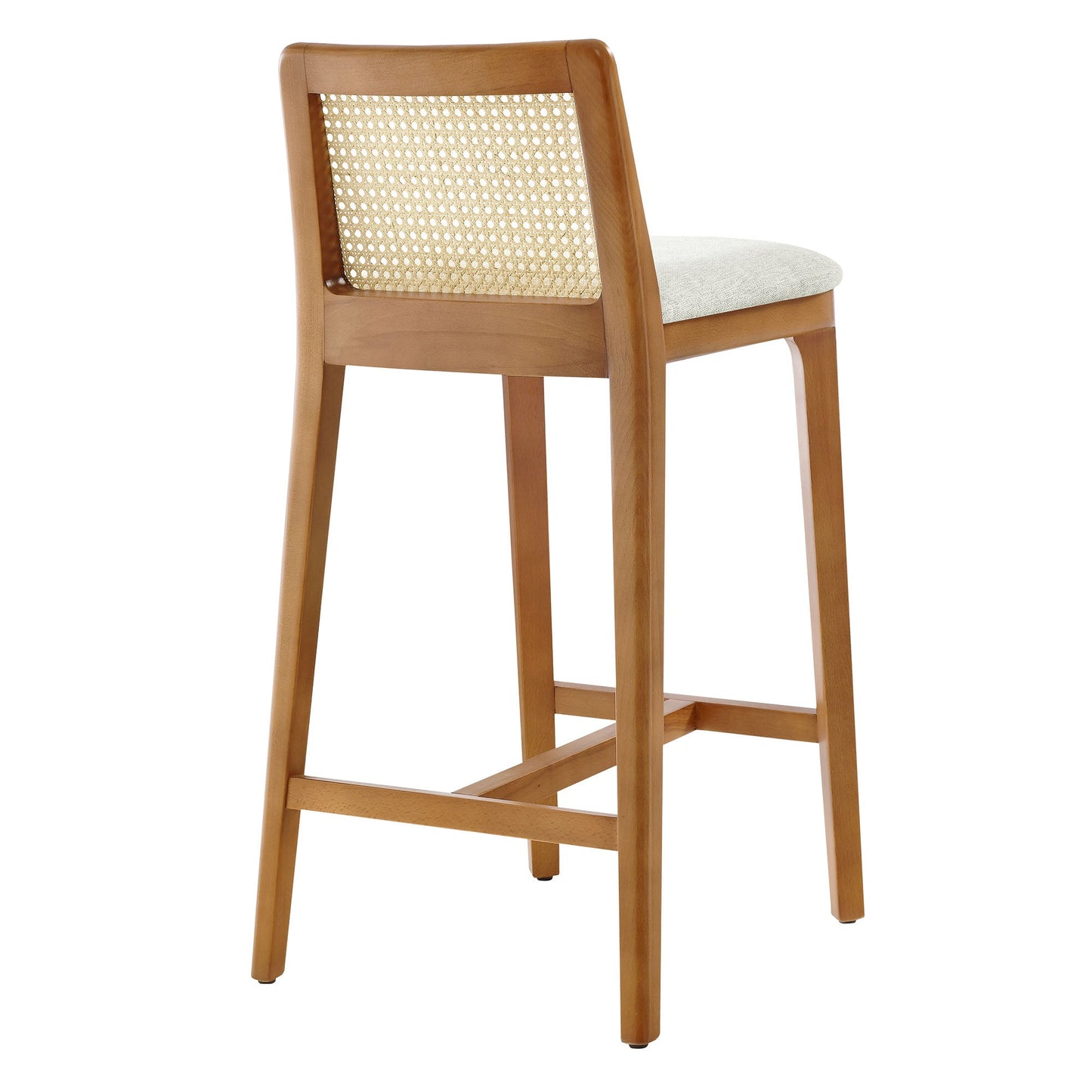 Monarch Wood and Rattan Bar and Counter Stool by Modway