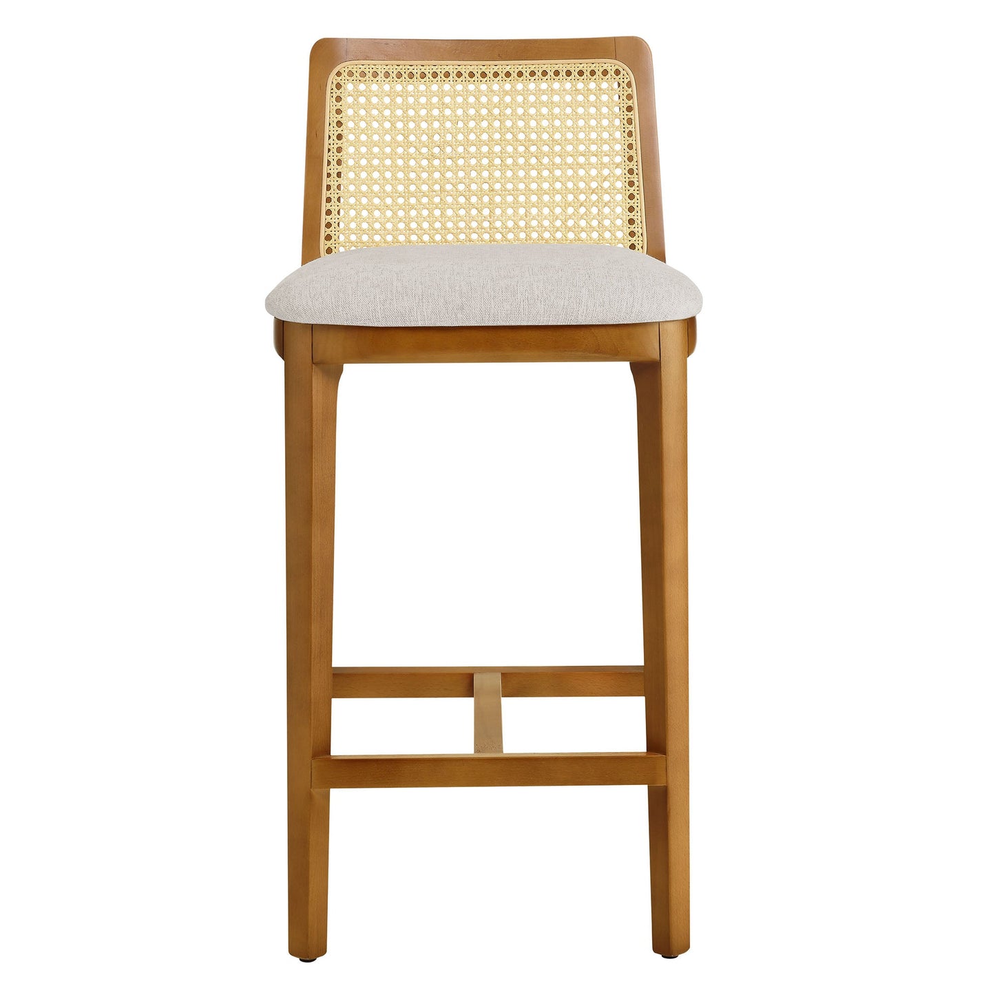 Monarch Wood and Rattan Bar and Counter Stool by Modway