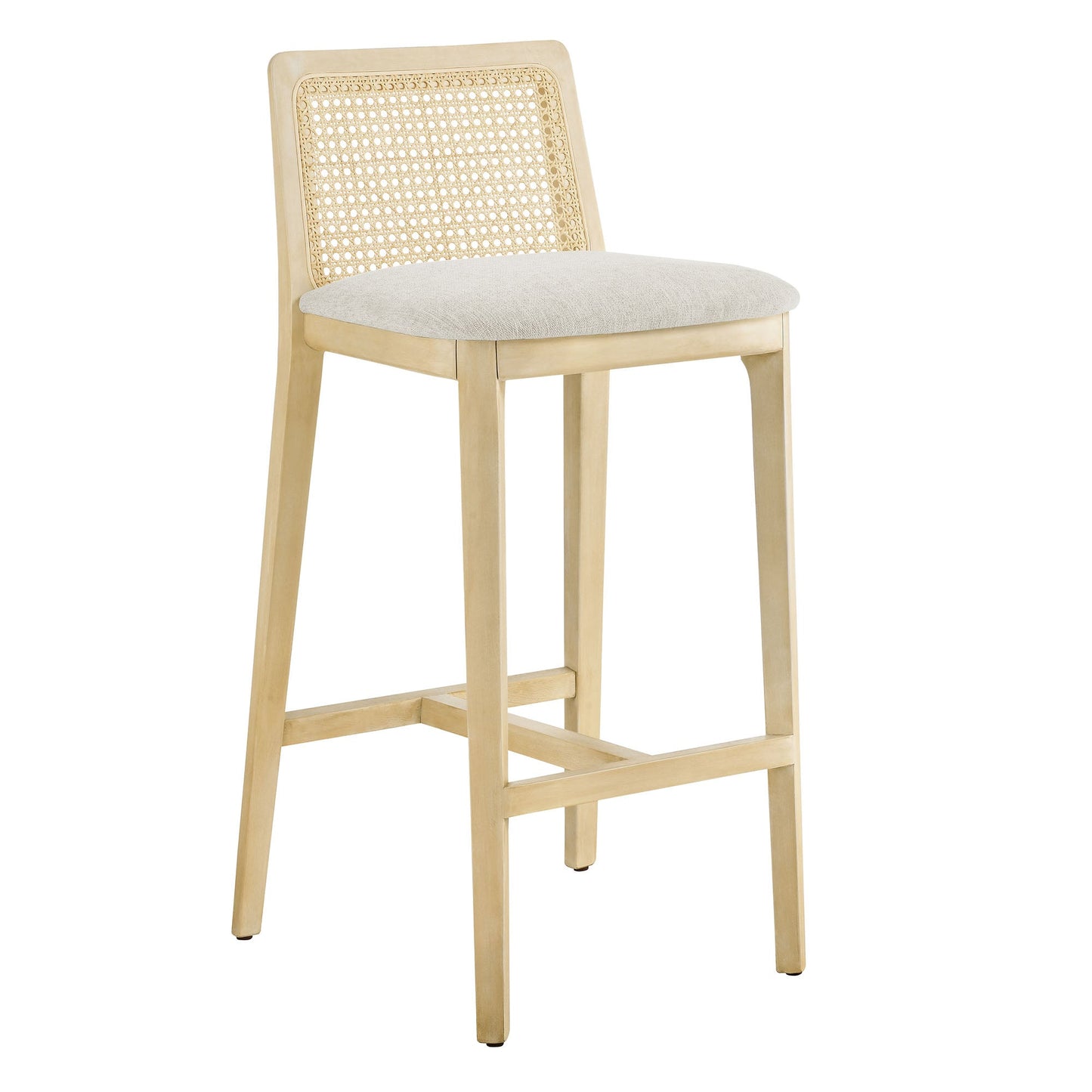 Monarch Wood and Rattan Bar and Counter Stool by Modway