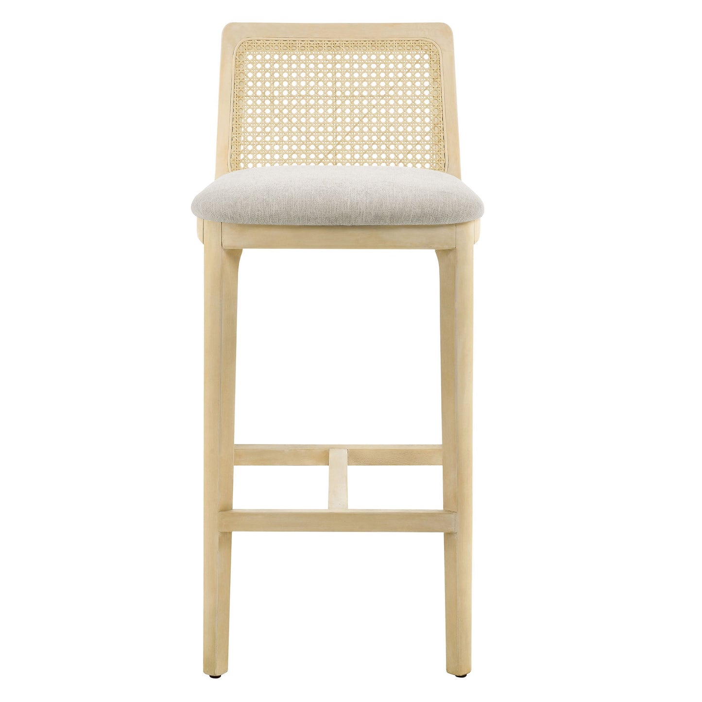 Monarch Wood and Rattan Bar and Counter Stool by Modway