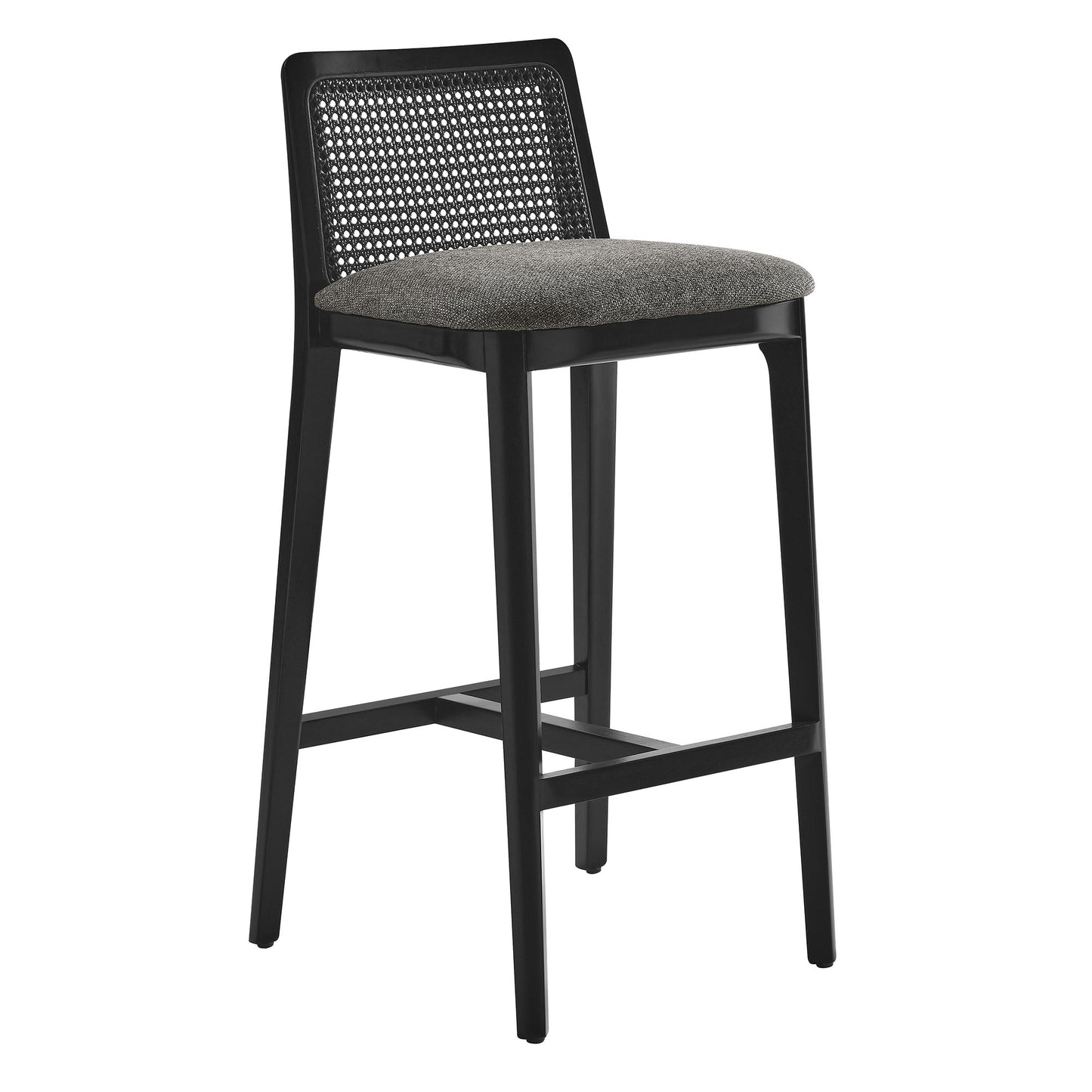 Monarch Wood and Rattan Bar and Counter Stool by Modway