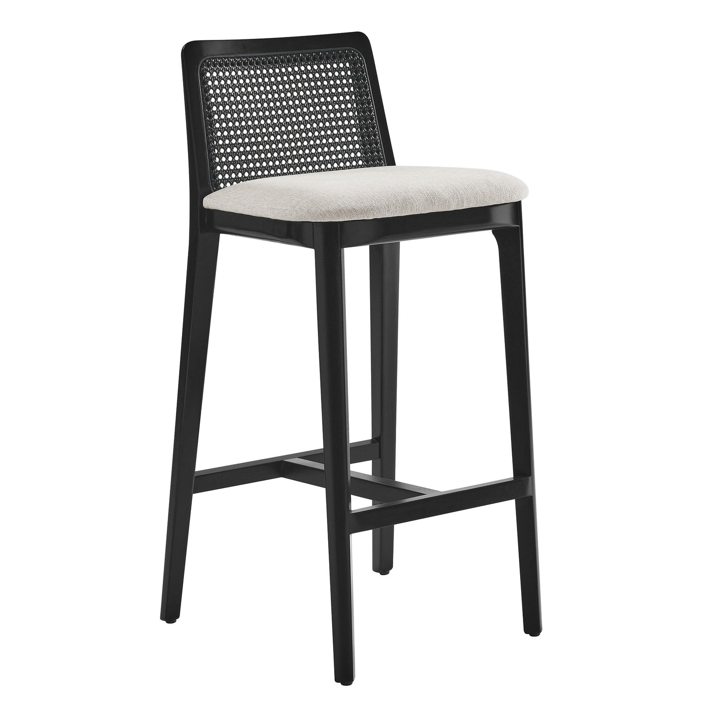 Monarch Wood and Rattan Bar and Counter Stool by Modway