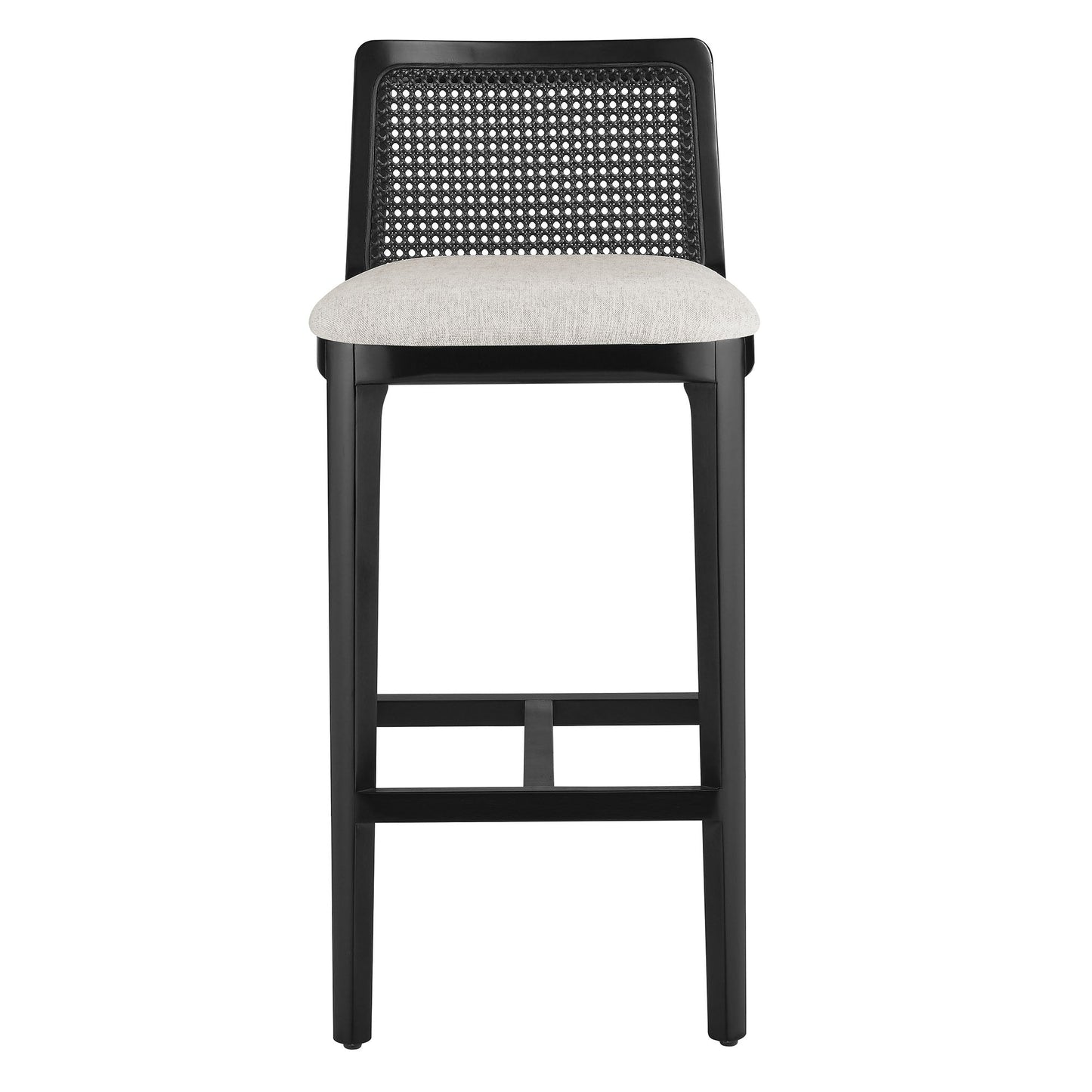 Monarch Wood and Rattan Bar and Counter Stool by Modway