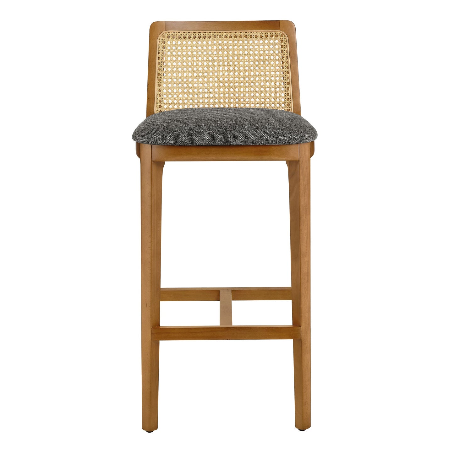 Monarch Wood and Rattan Bar and Counter Stool by Modway