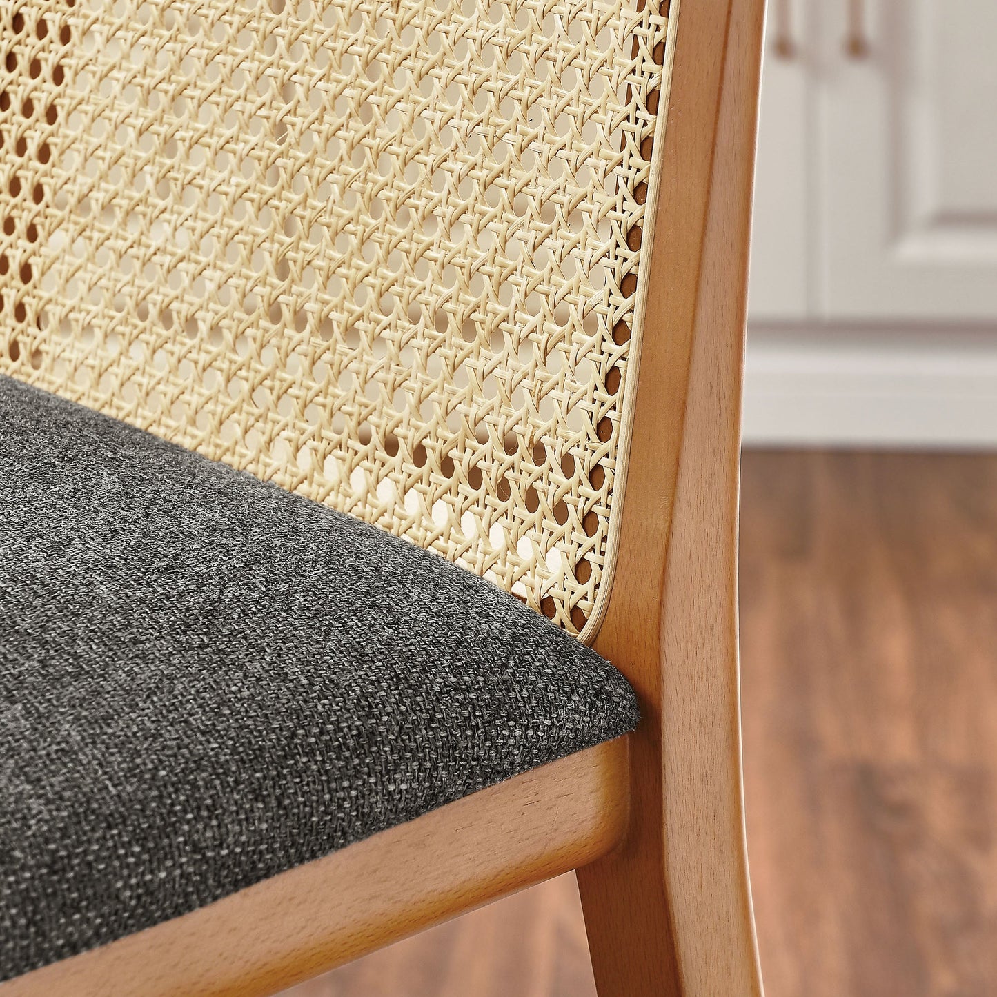 Monarch Wood and Rattan Bar and Counter Stool by Modway